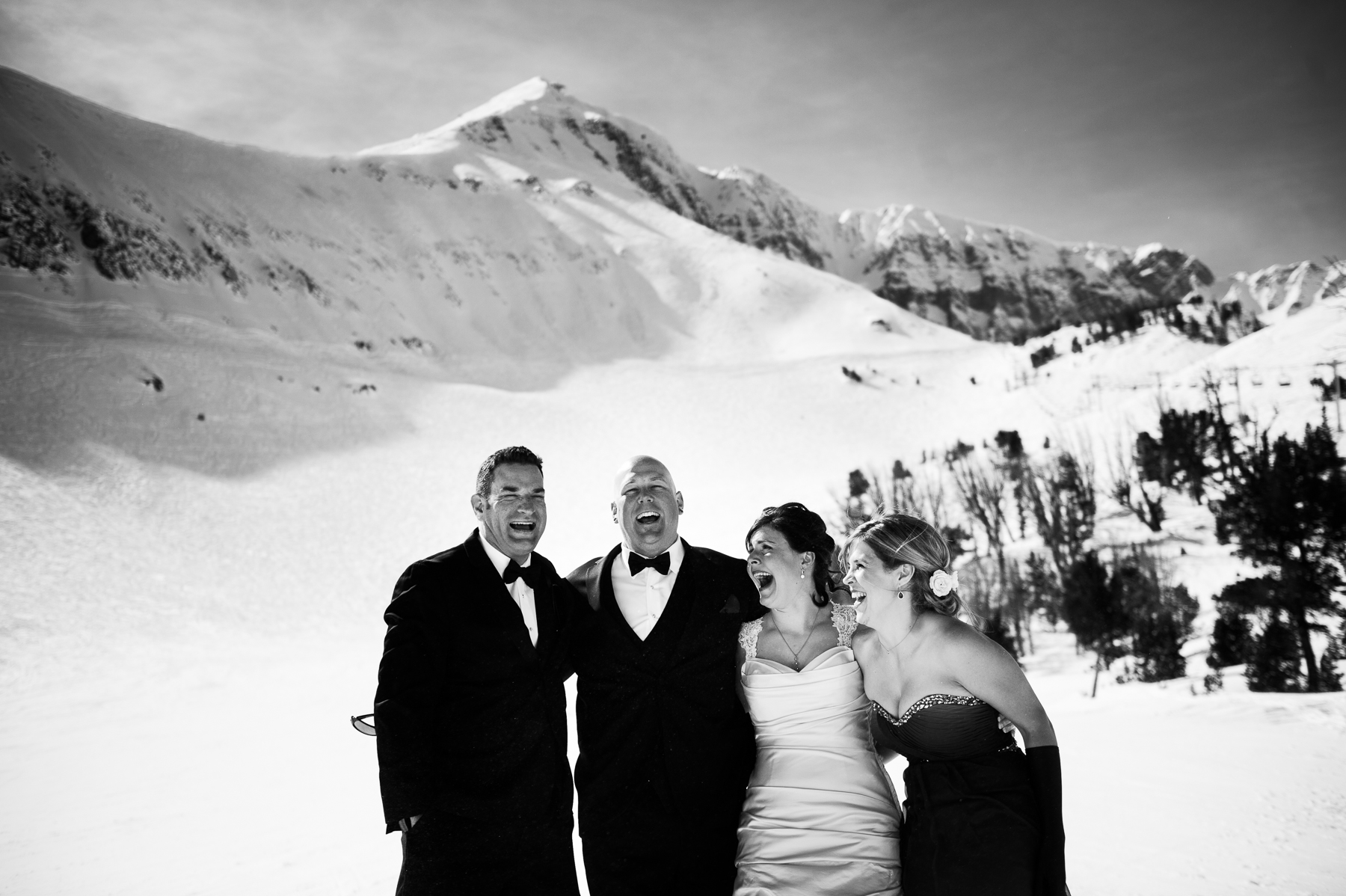 bridal party big sky mountain