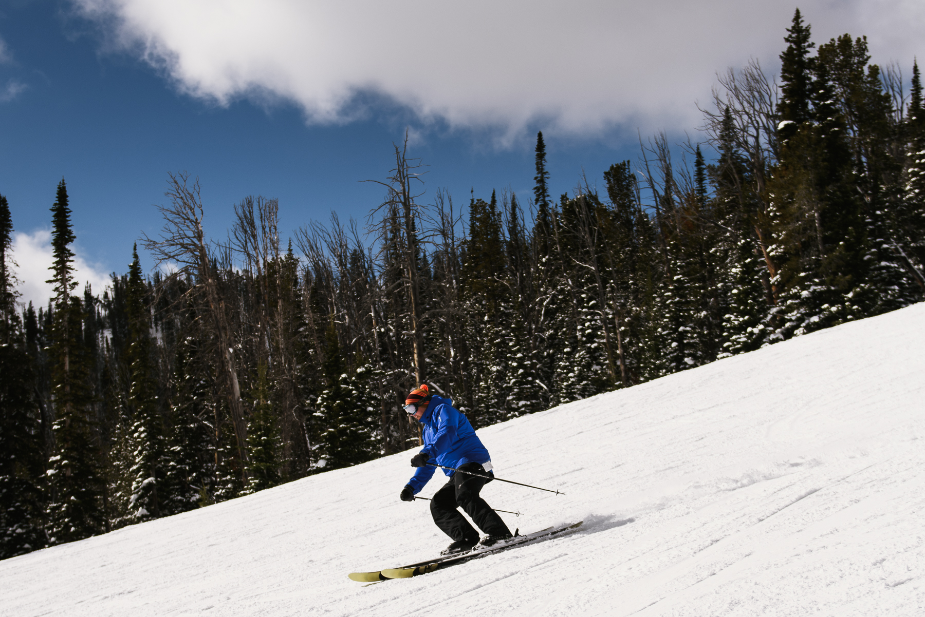 groom ski down big sky