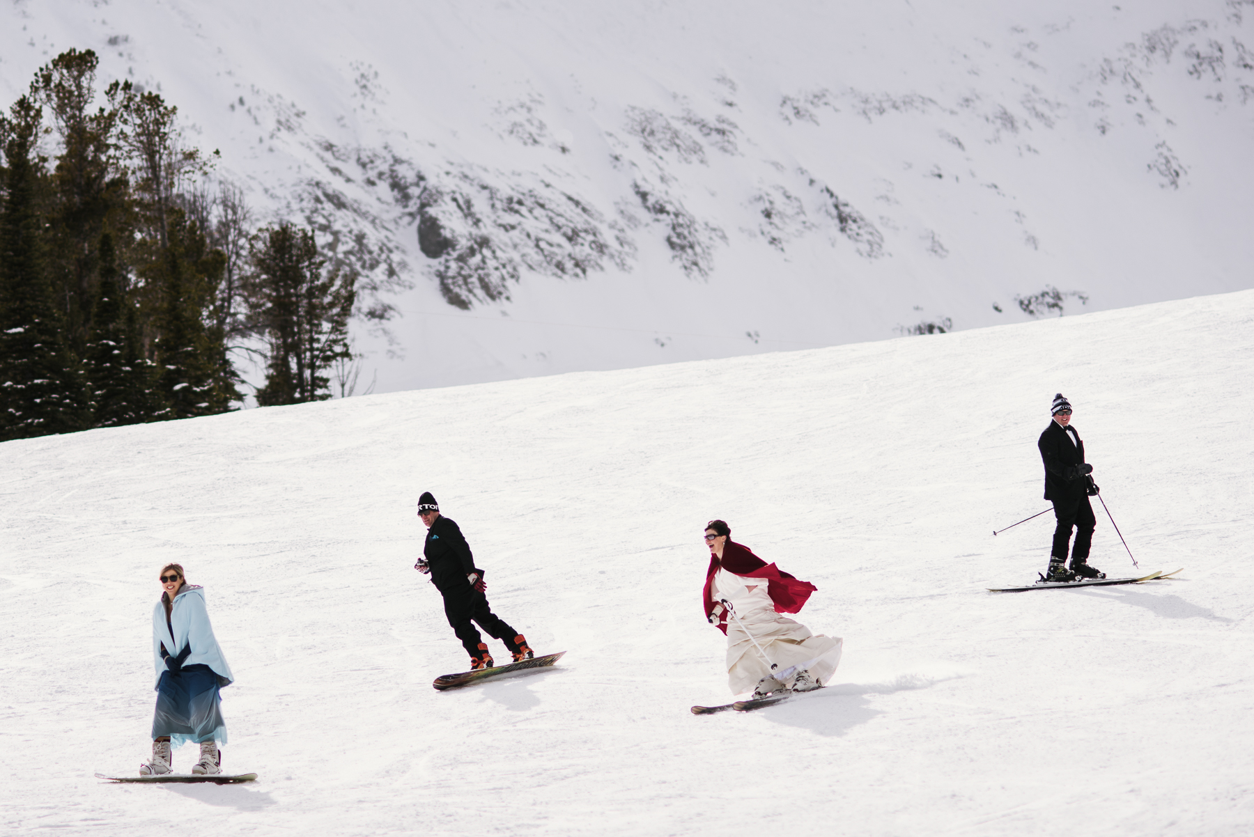 big sky bridal party ski