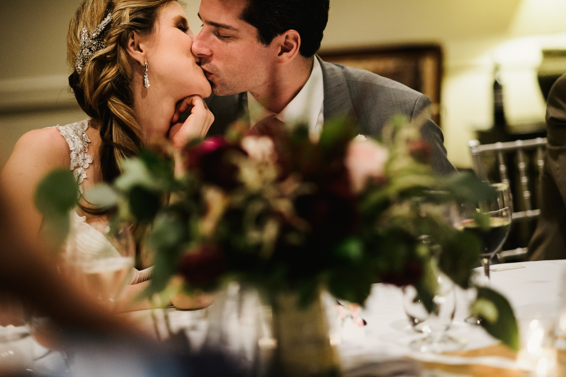 sanible marriott wedding reception couple kissing