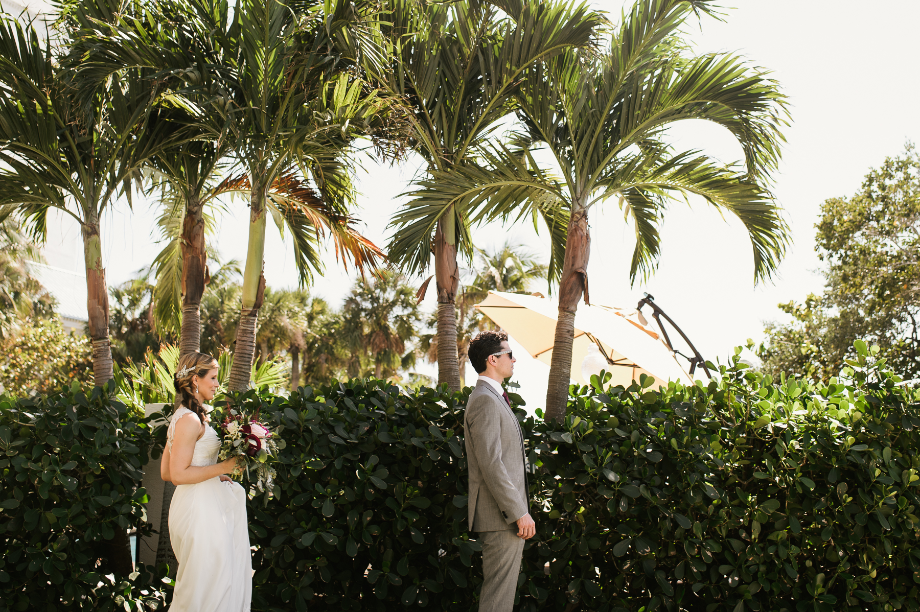 florida destination wedding first look 