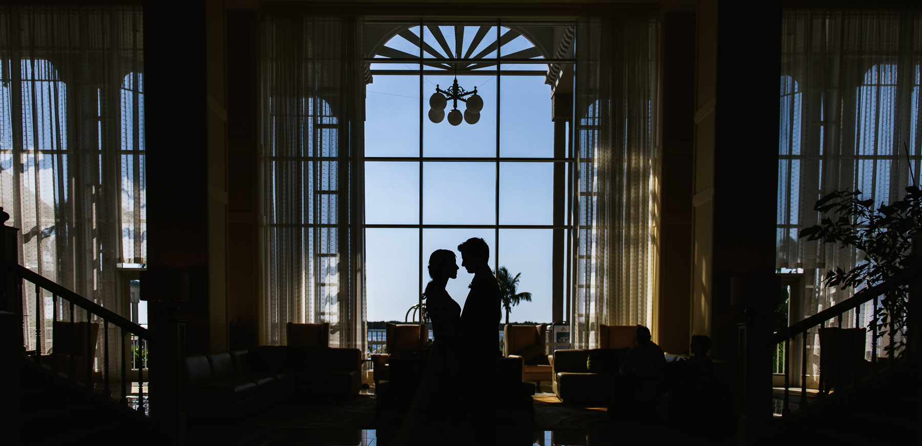 sanibel marriott hotel lobby wedding portrait