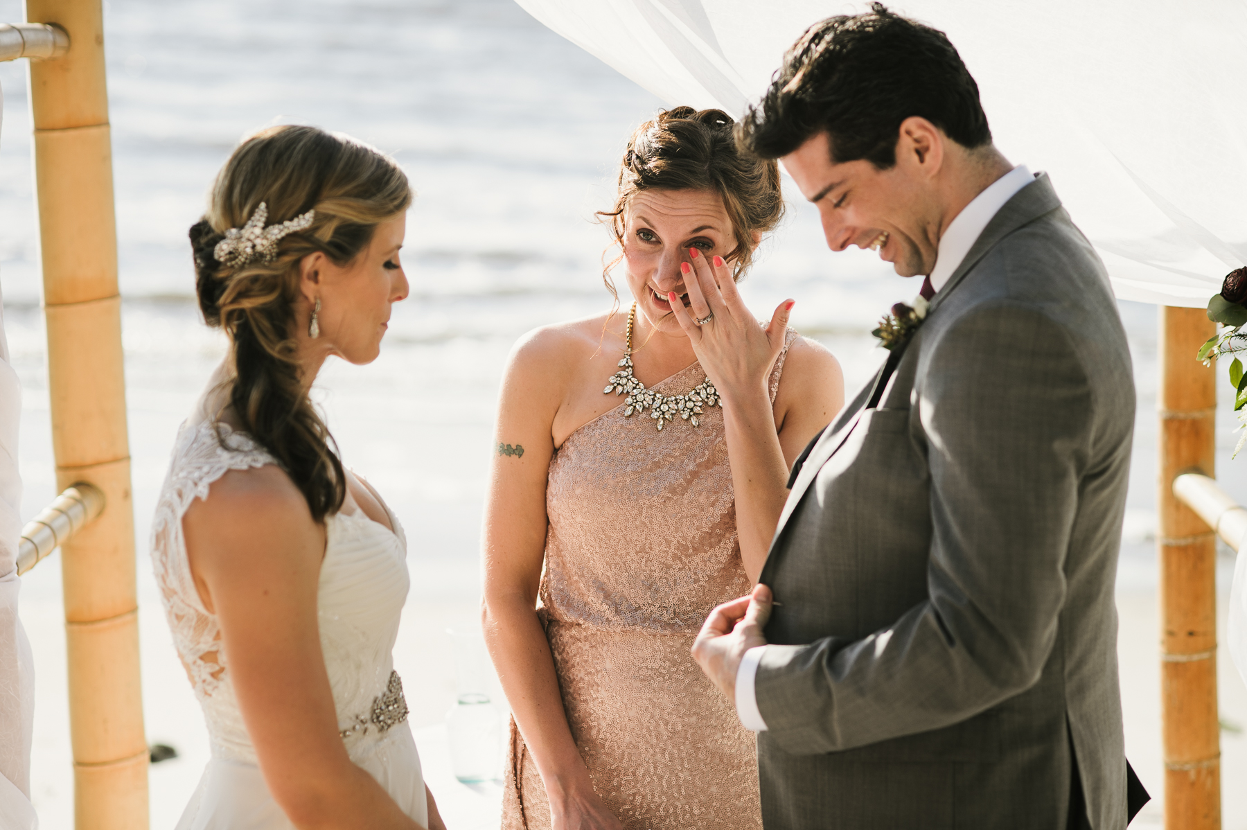 florida wedding crying sister moment