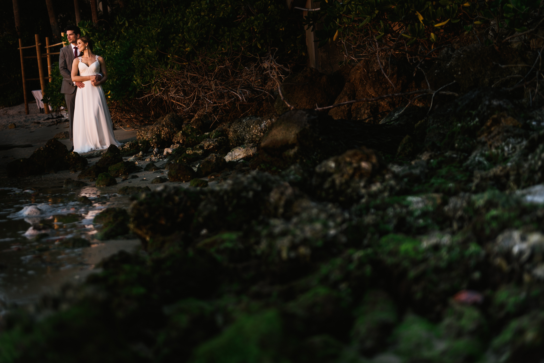 destination wedding romantic sunset portrait