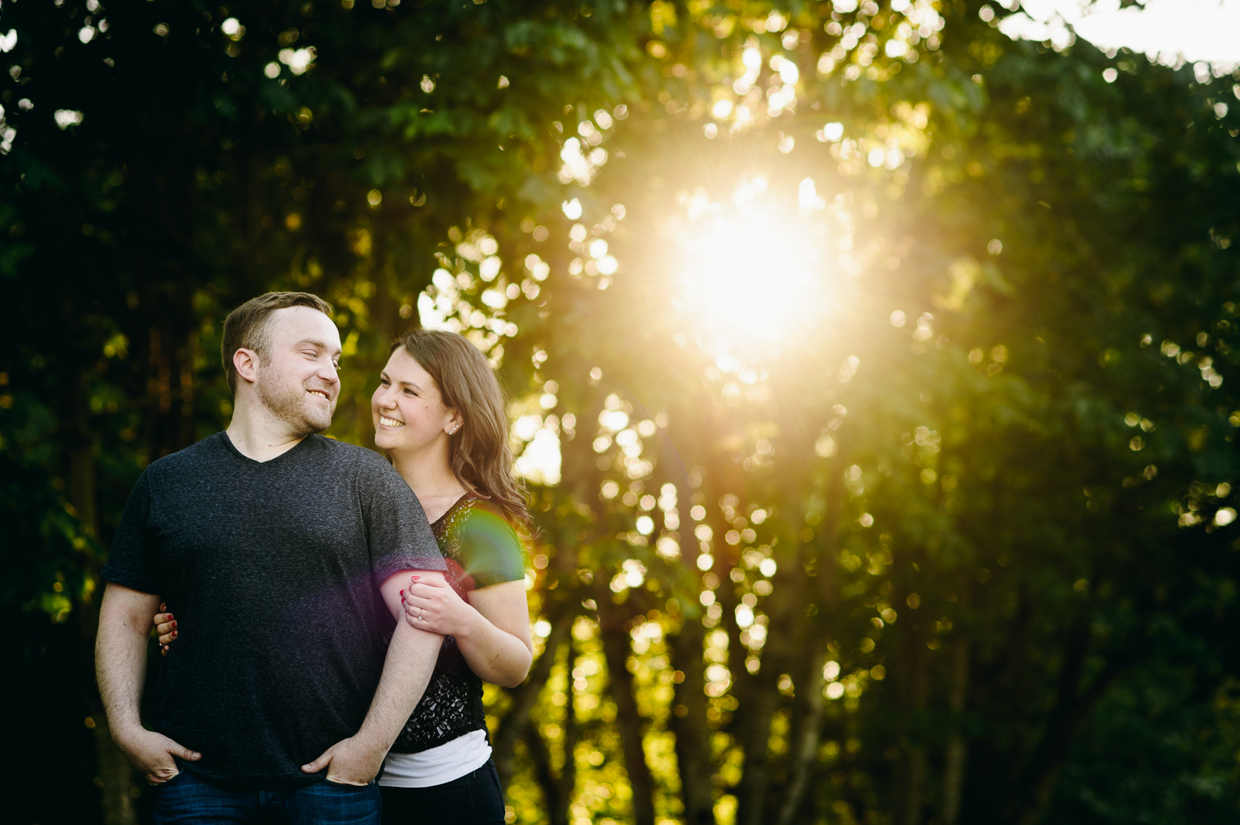 bainbridge island sunset engagement