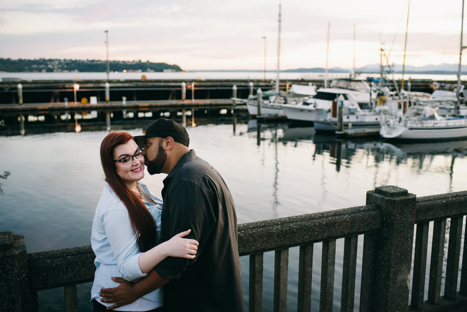 seattle waterfront engagement session