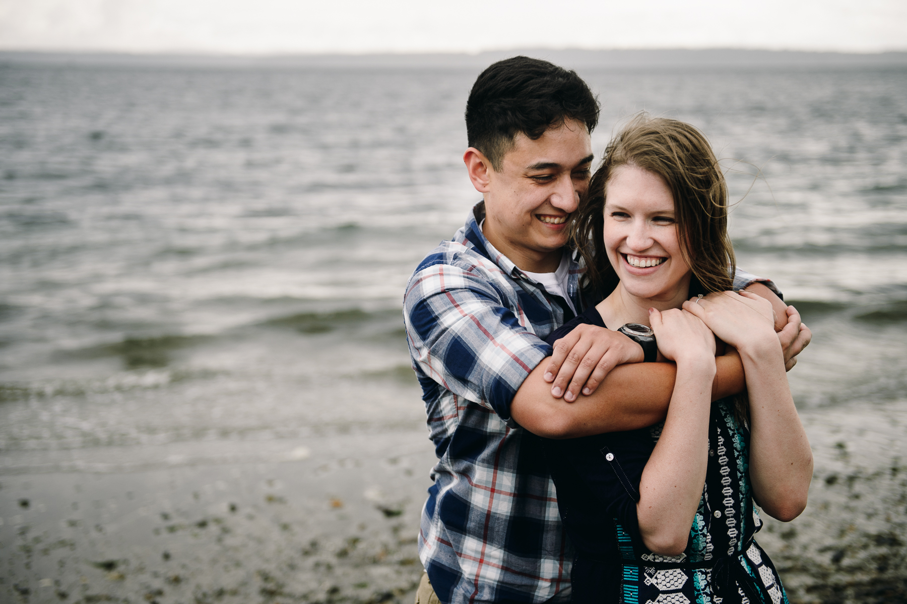 couple smiling golden gardens 