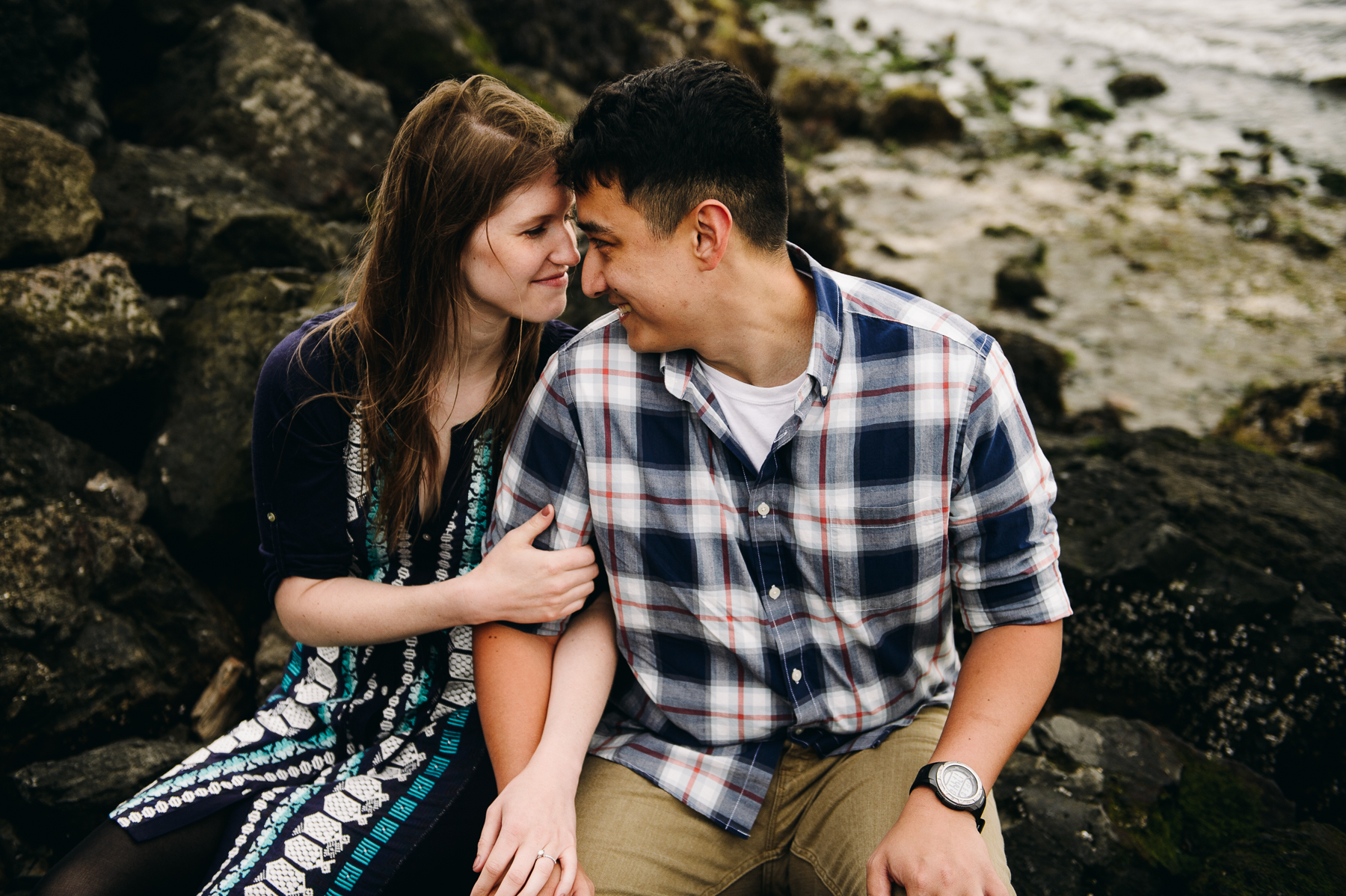 golden garden's rocky shores engagement 