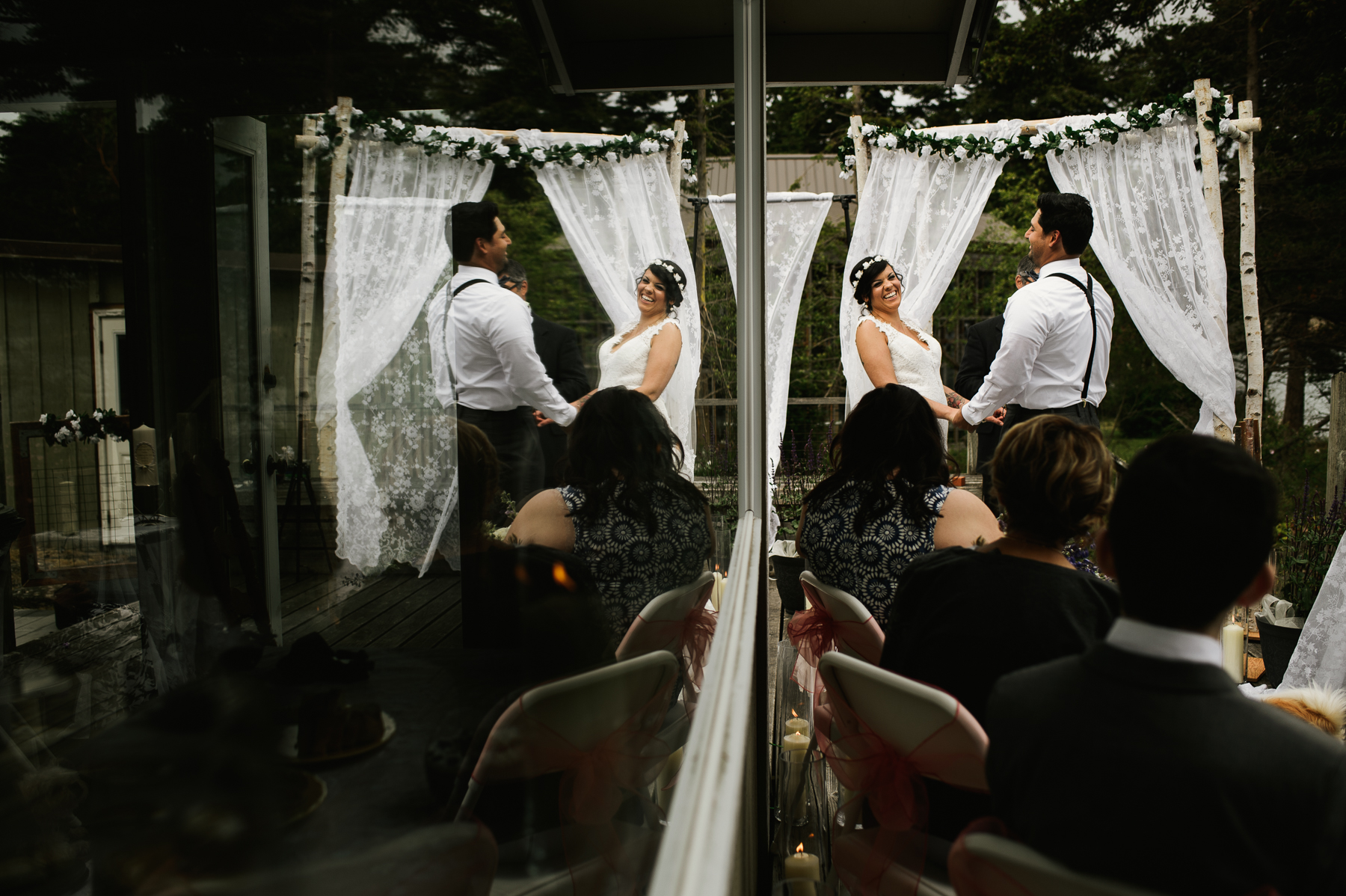 lopez island wedding reflection