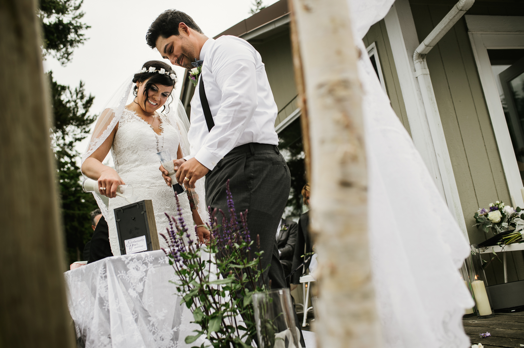 lopez island wedding sand ceremony