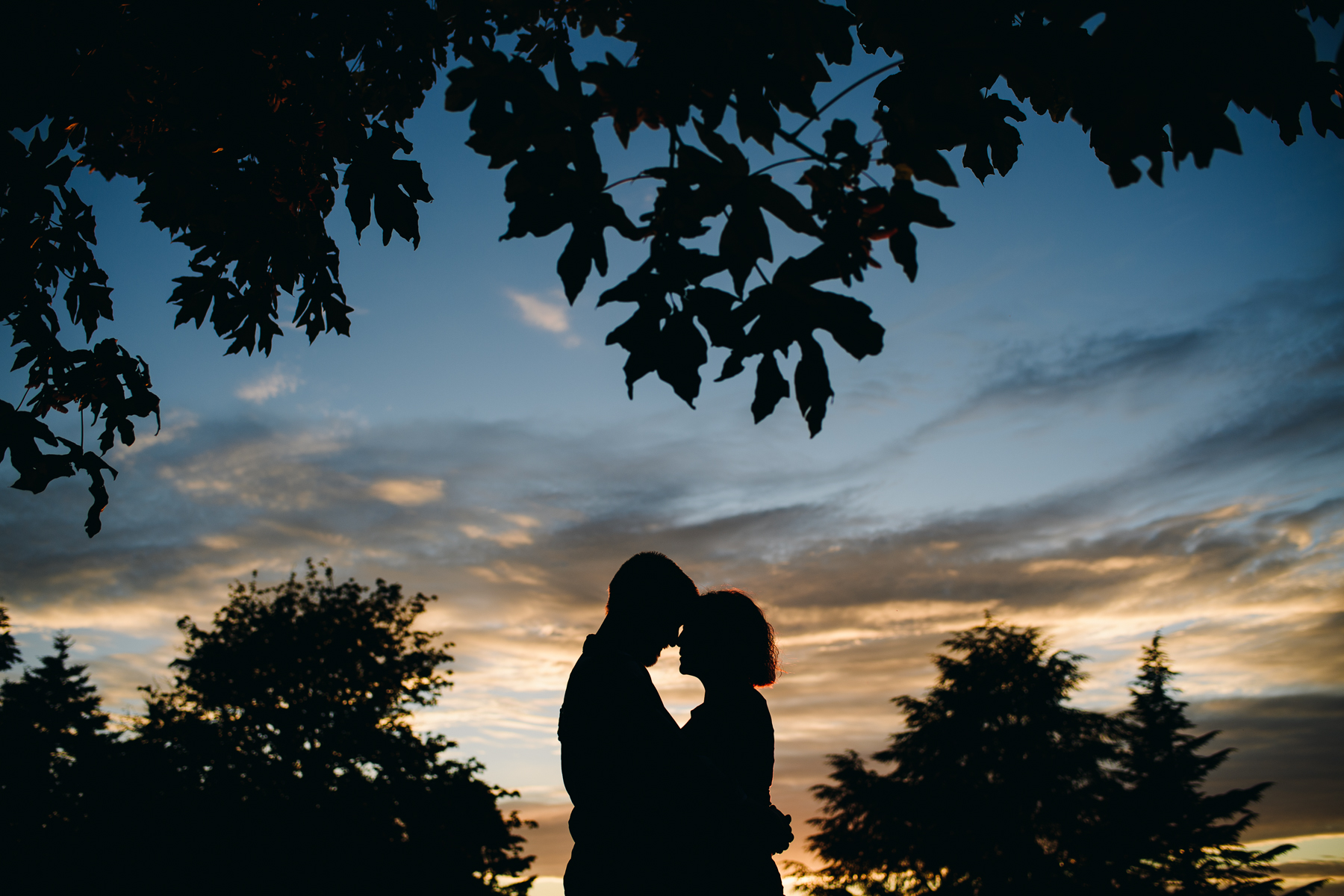 Mt. Tabor Park sunset engagement