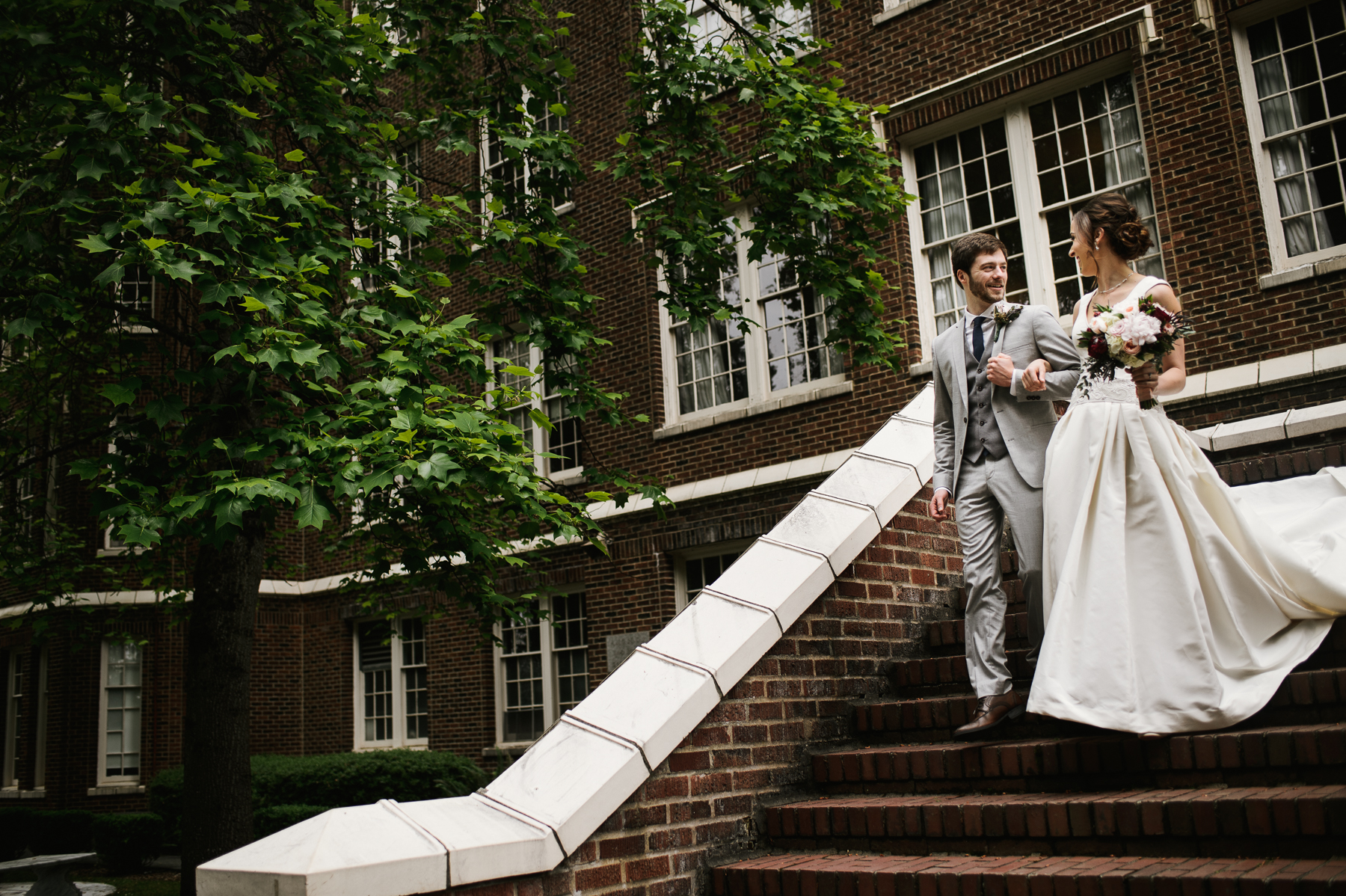 st. anne's chapel wedding portrait steps