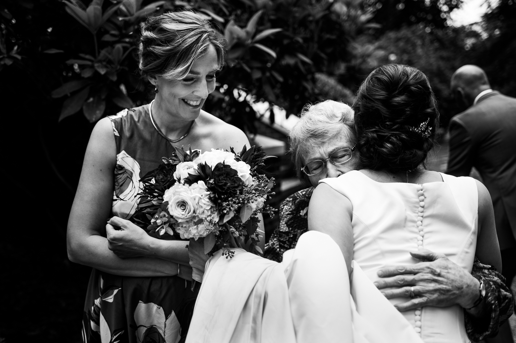 grandma moment with bride