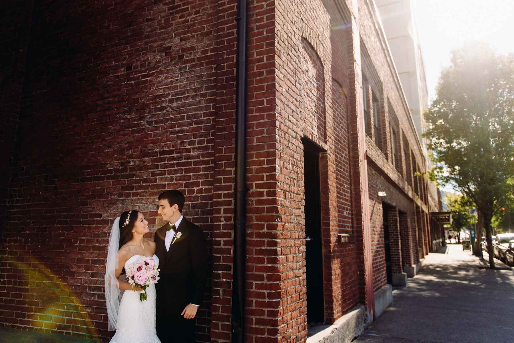 urban wedding portrait portland