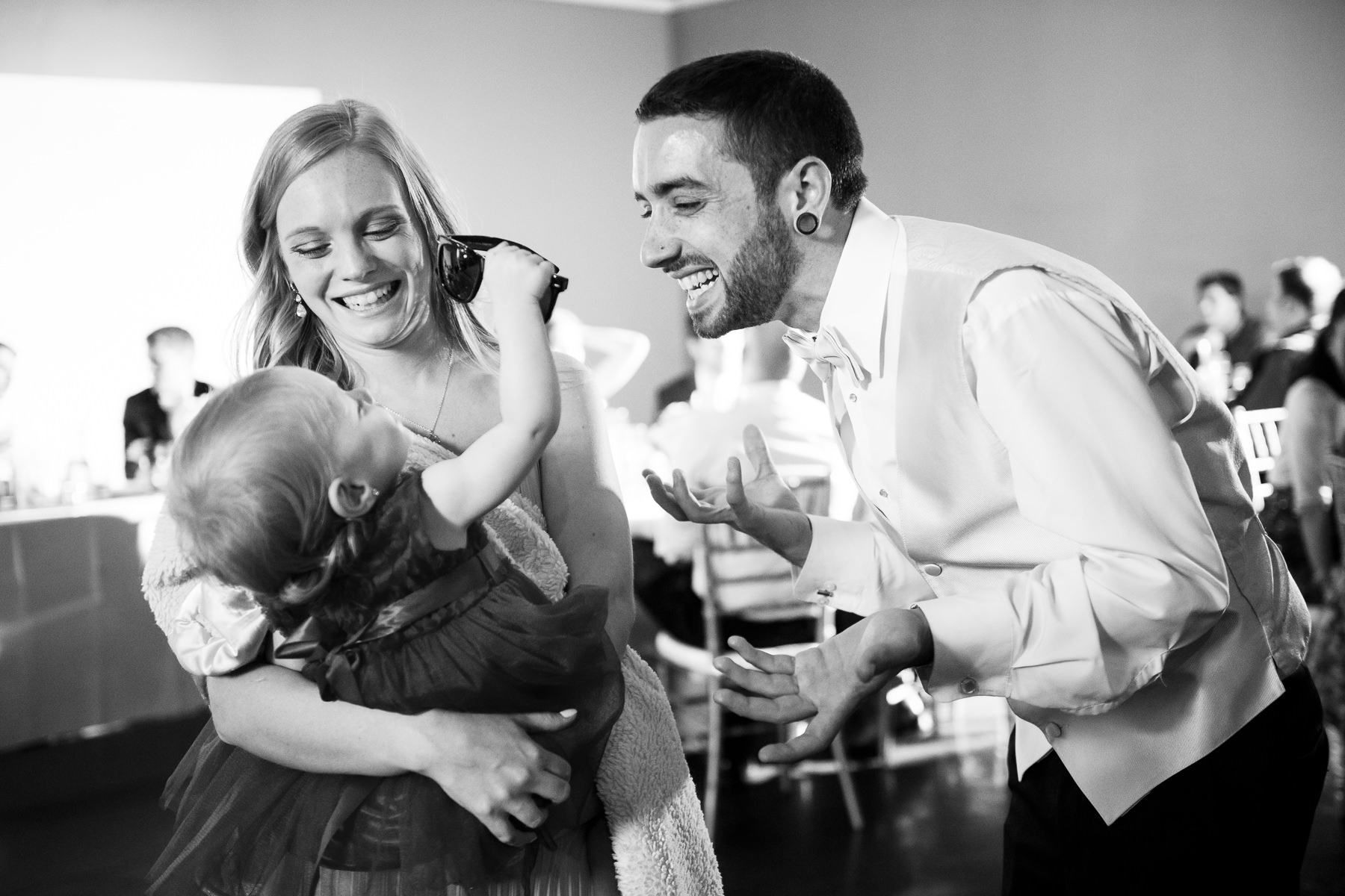 family moment urban studio wedding