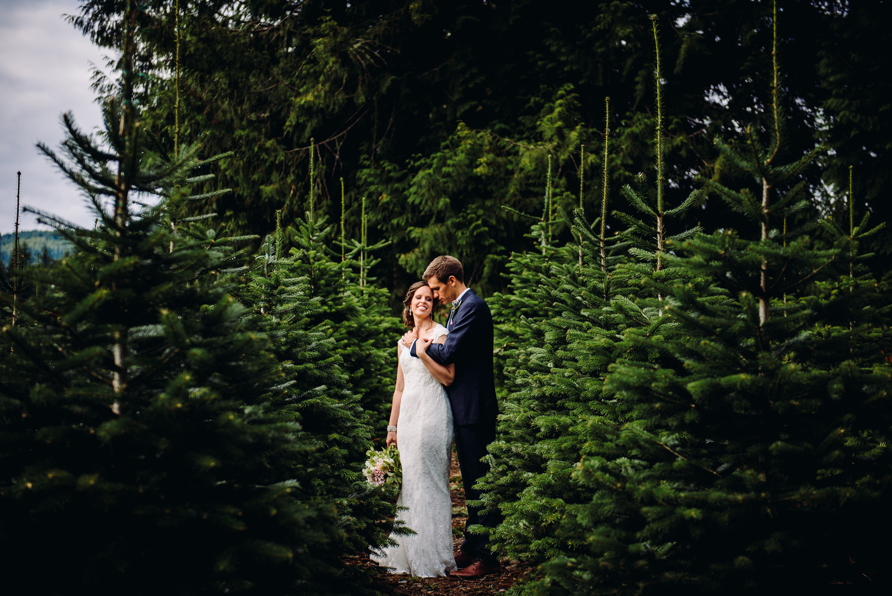 Trinity Tree Farm wedding portrait