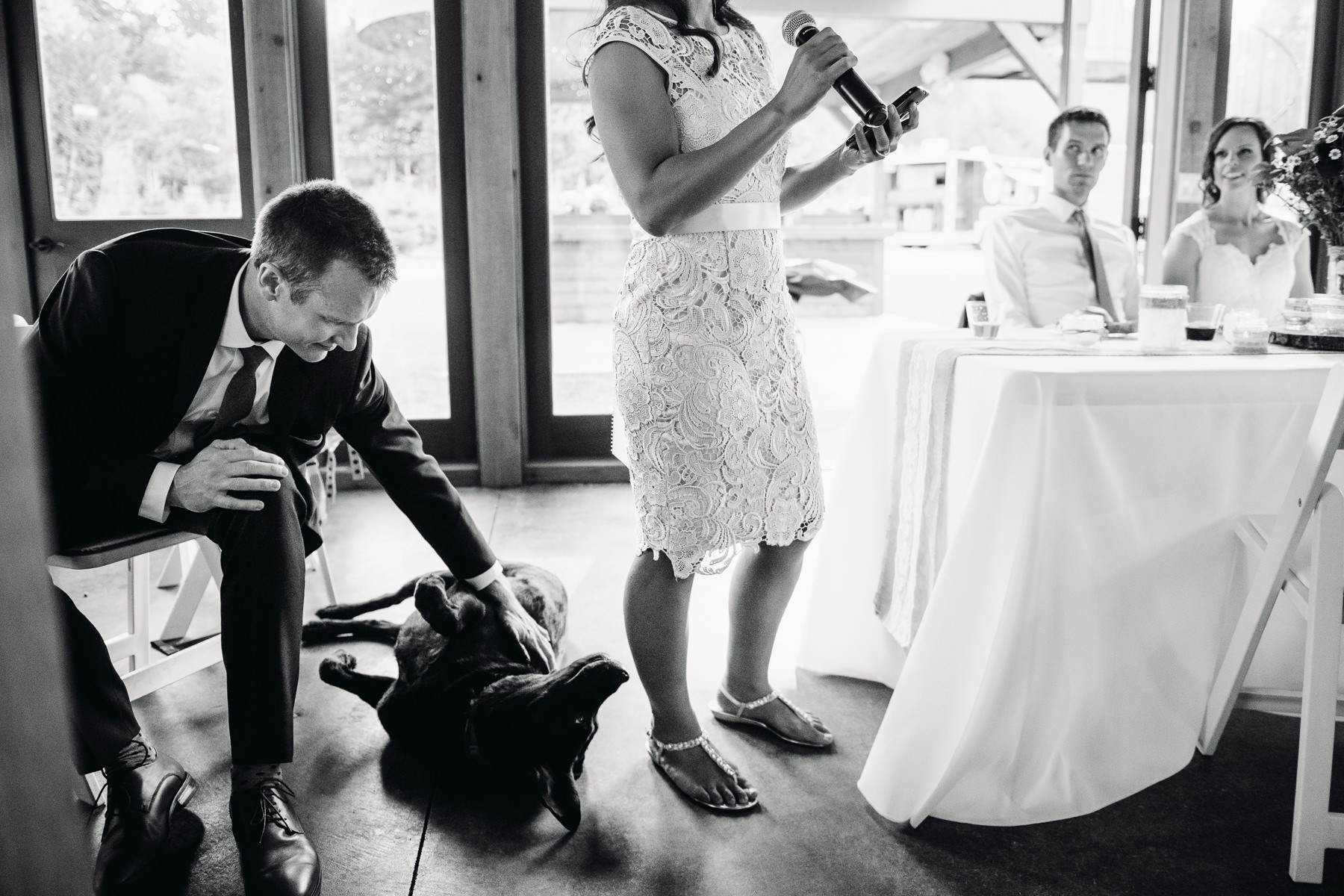 Trinity Tree Farm wedding toasts 