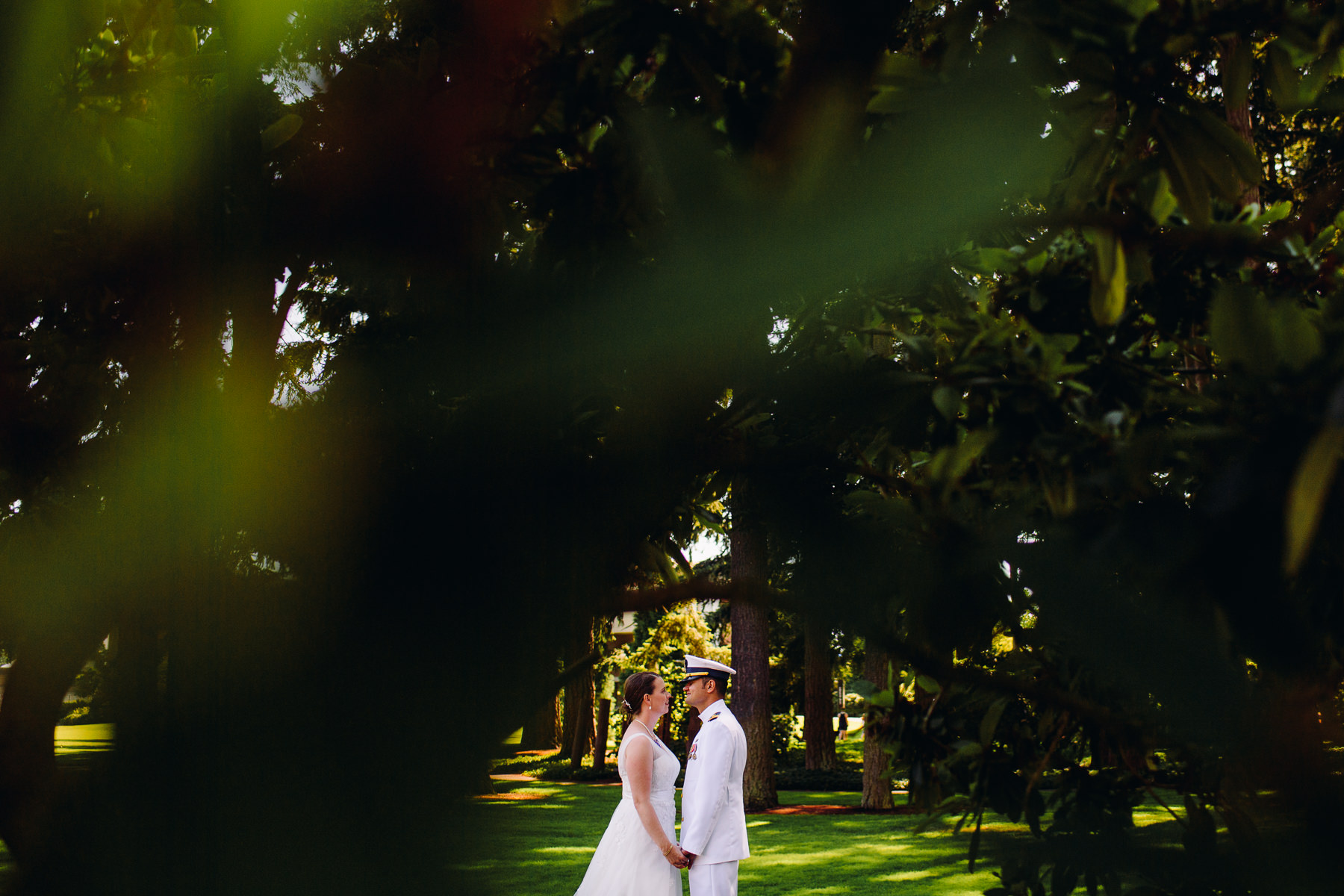 university of puget sound wedding portrait