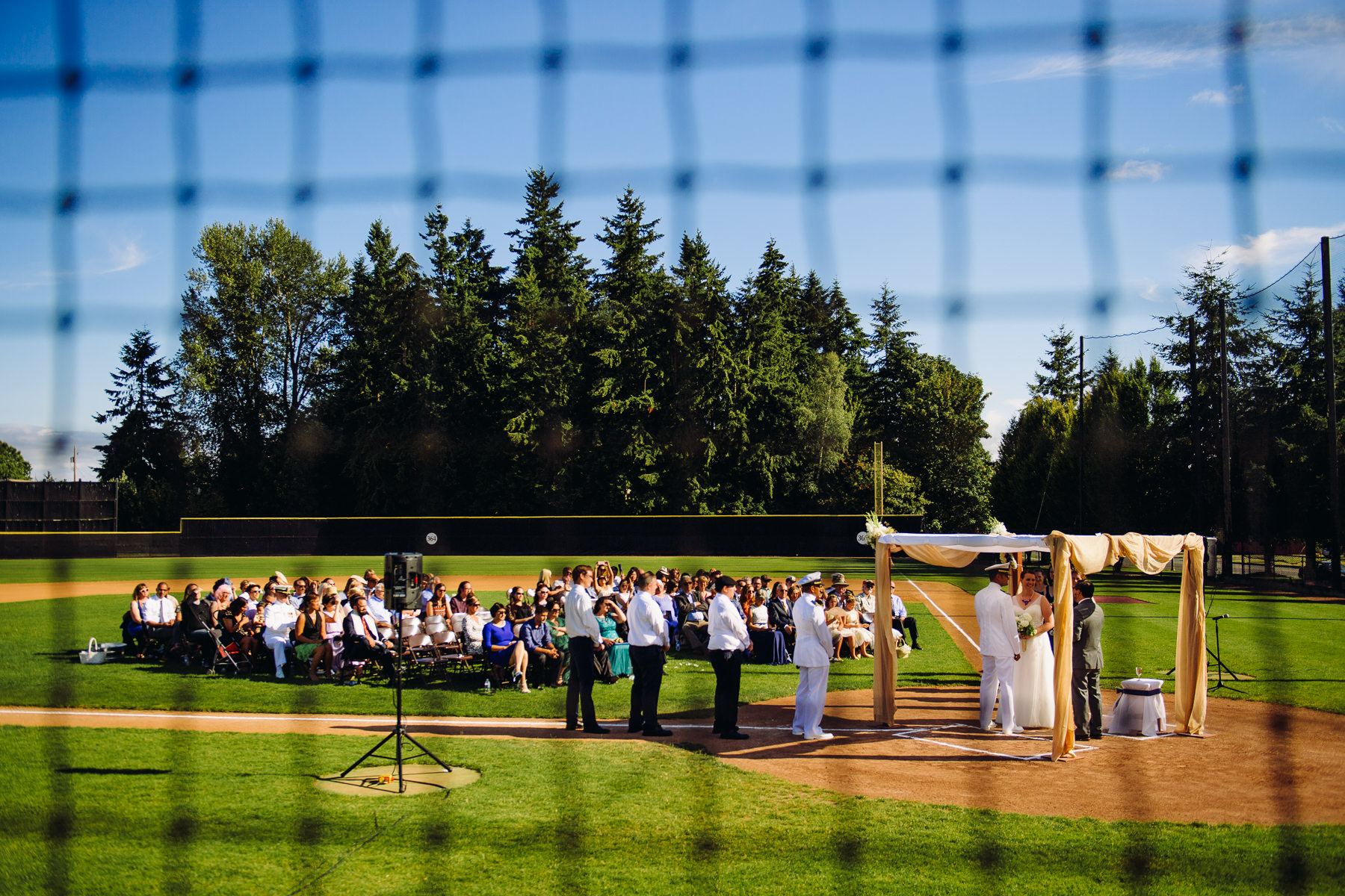 university of puget sound baseball field wedding