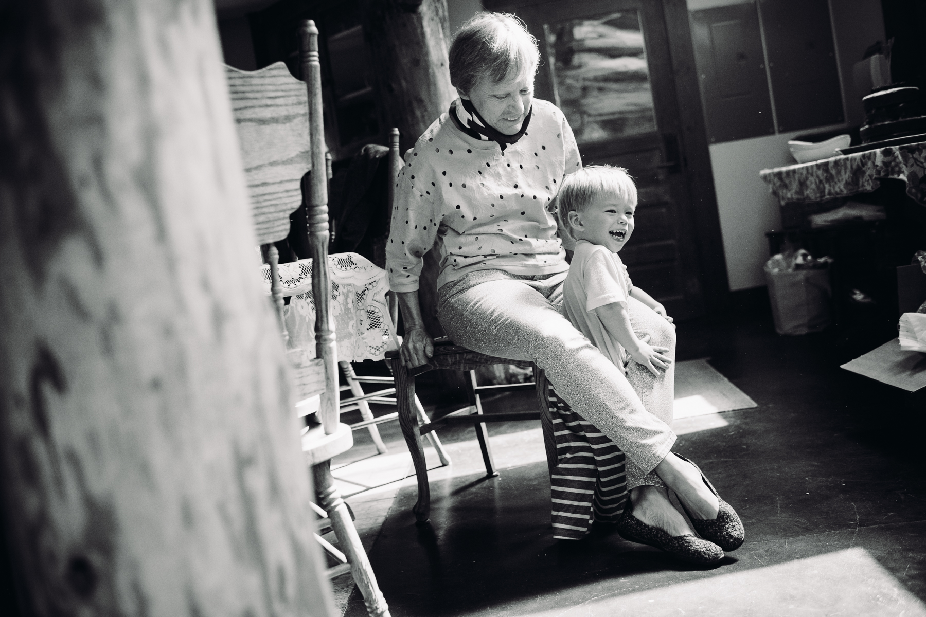 brown family homestead mother and grandkid