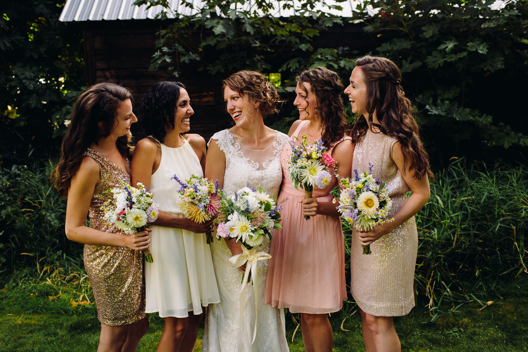 brown family homestead bridesmaids 