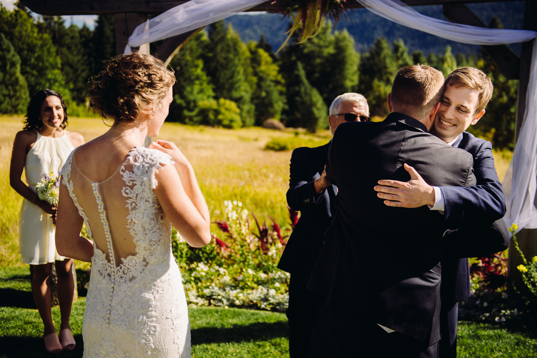 brown family homestead wedding ceremony