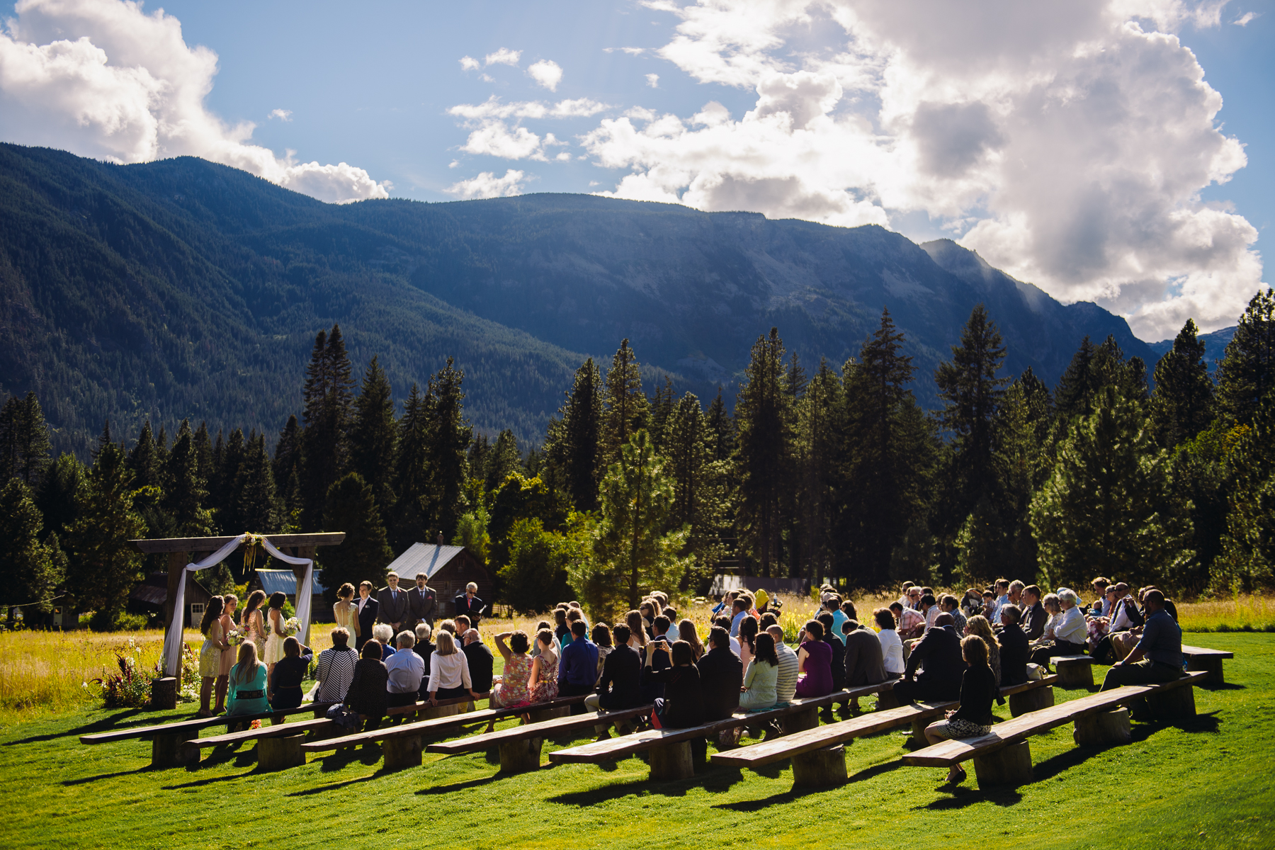 brown family homestead wedding ceremony