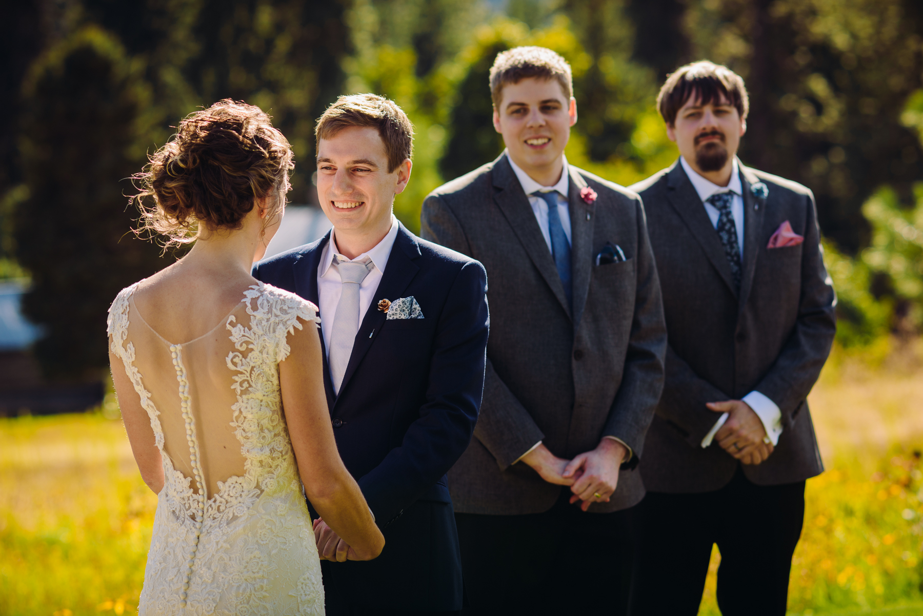 brown family homestead wedding ceremony