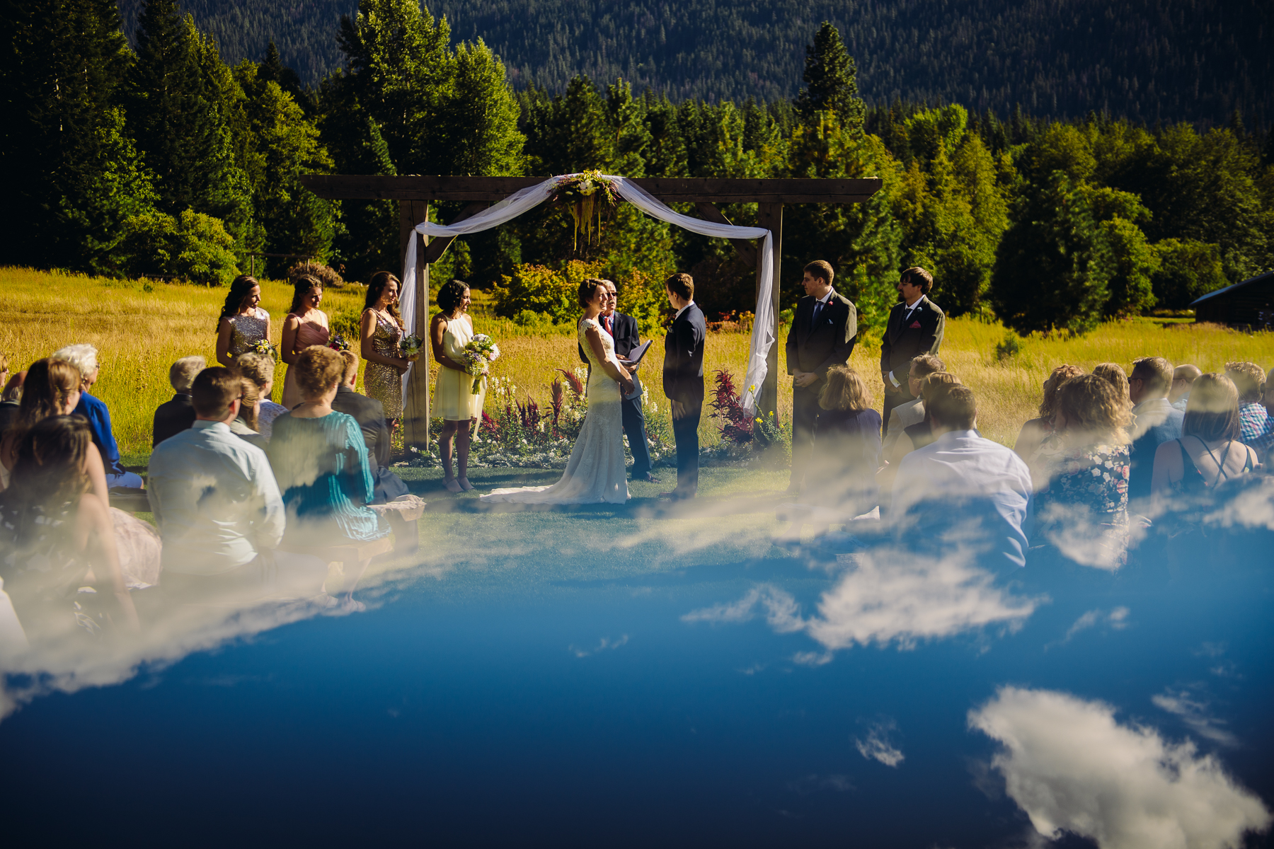 brown family homestead wedding ceremony