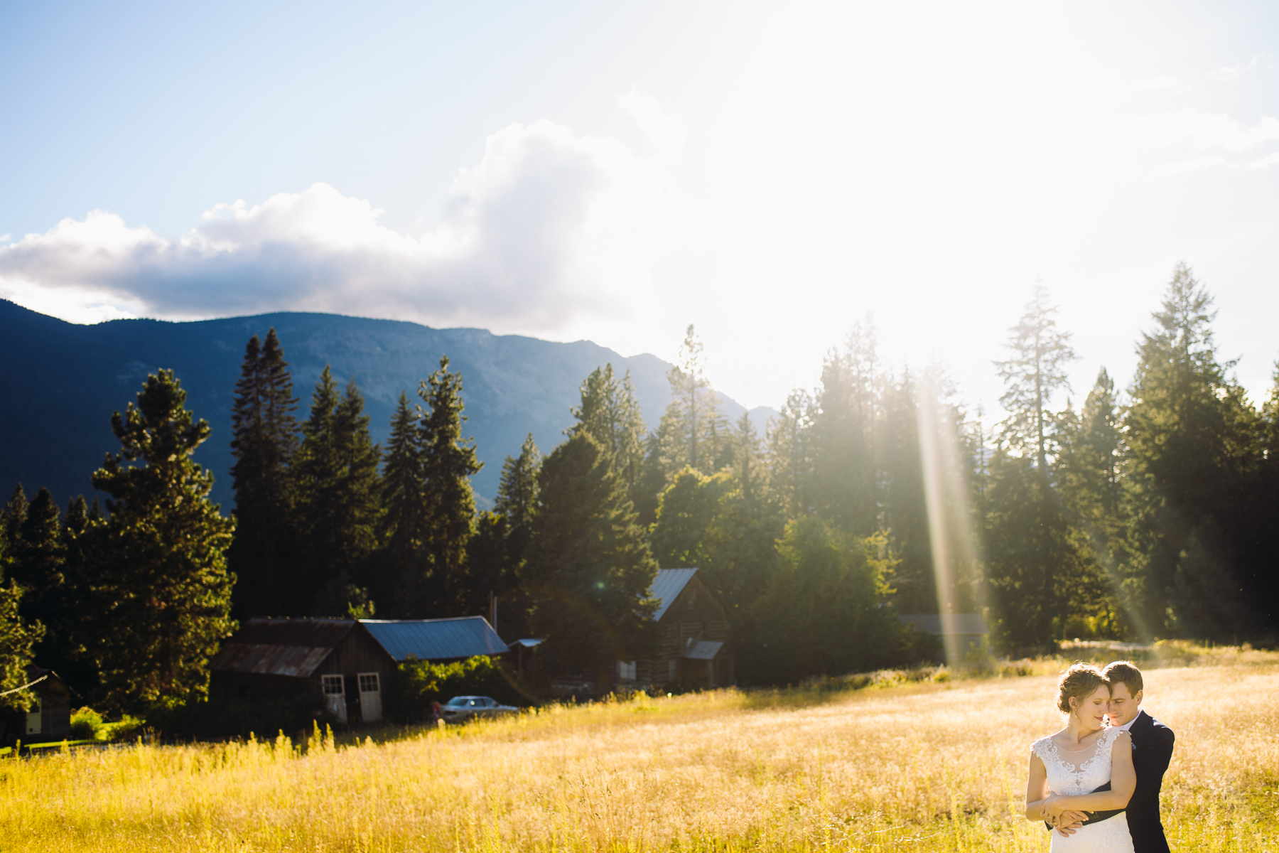 brown family homestead golden hour