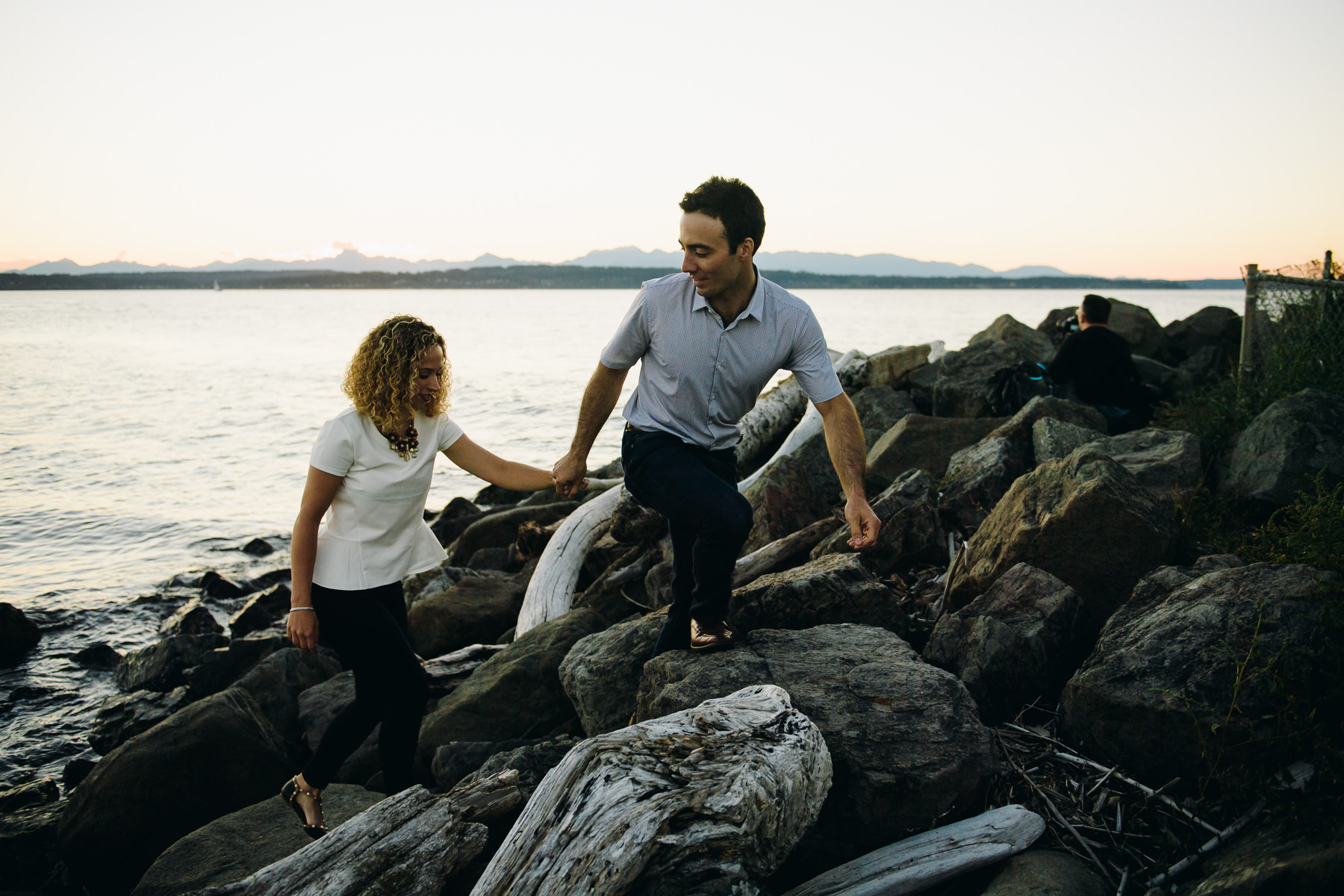 romantic discovery park engagement