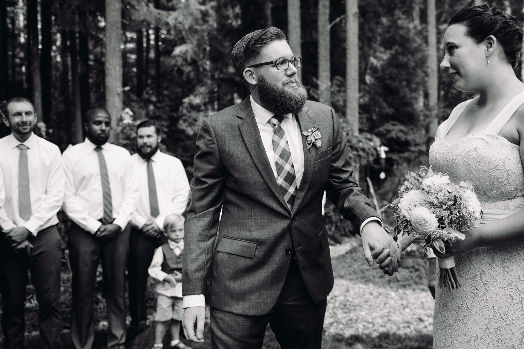 kitsap forest wedding ceremony