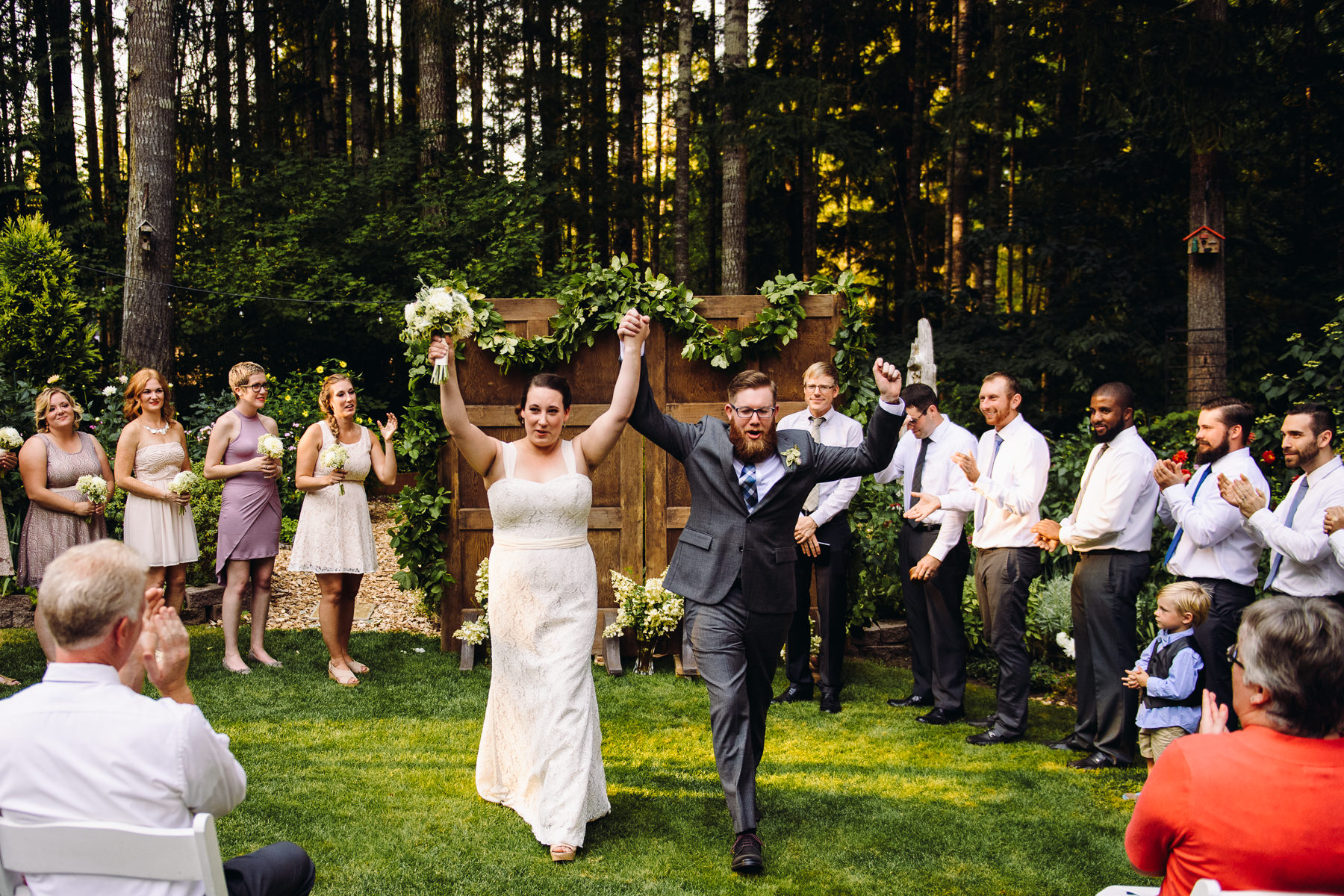 backyard forest wedding 
