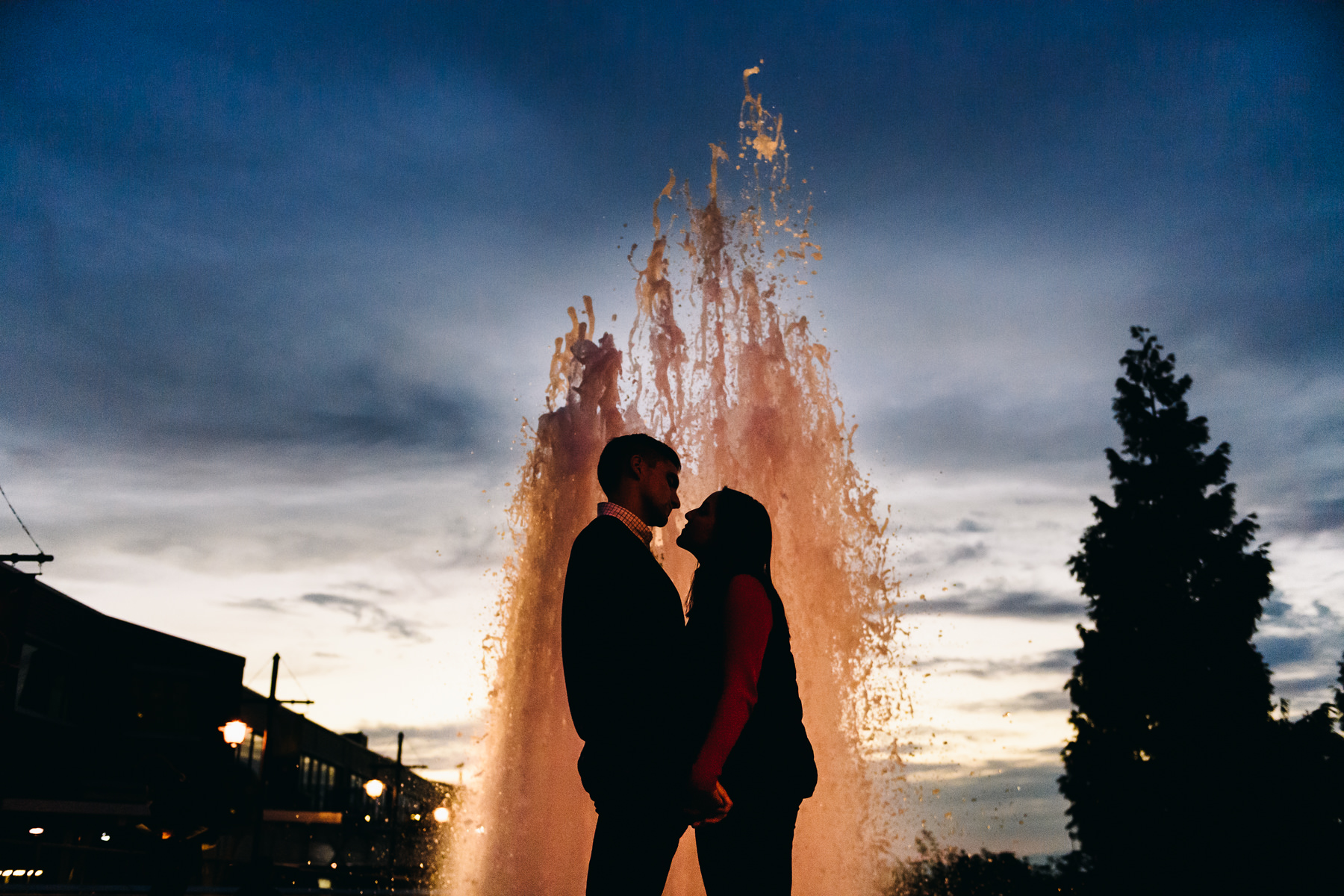 sculpture park fountain engagement