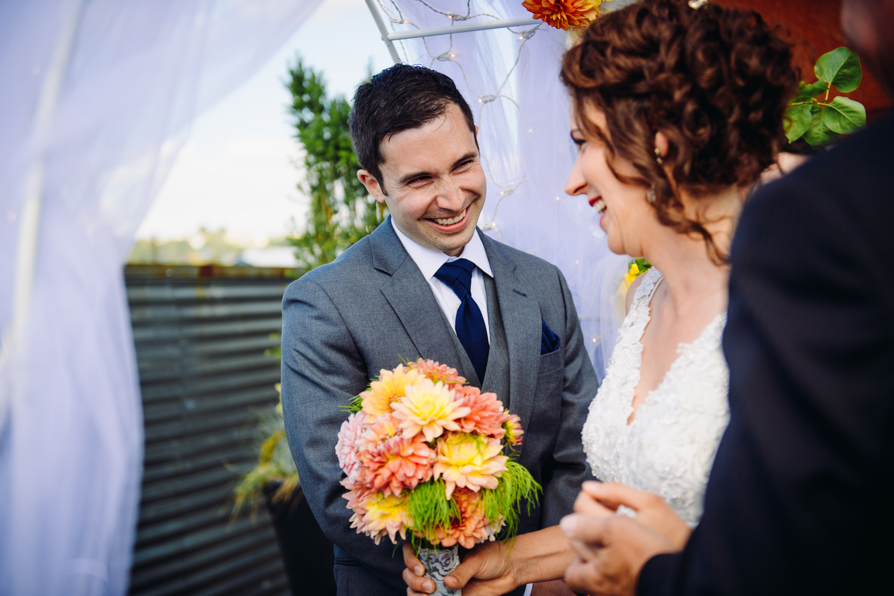 within solo rooftop wedding photography