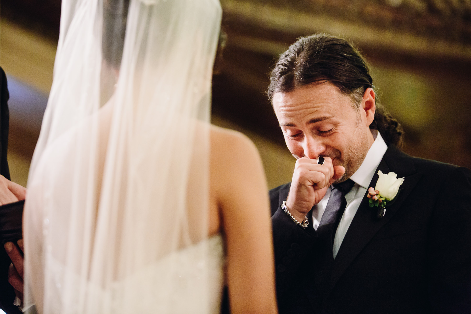 groom crying arctic club wedding