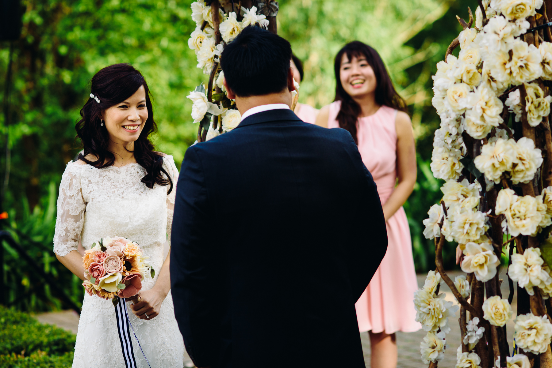 smiling bride Madrona Manor Wedding photos