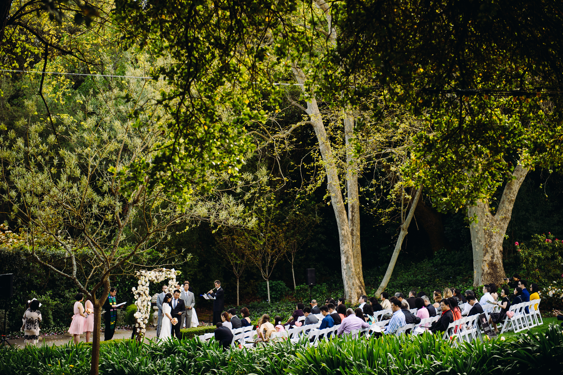 Madrona Manor garden Wedding ceremony