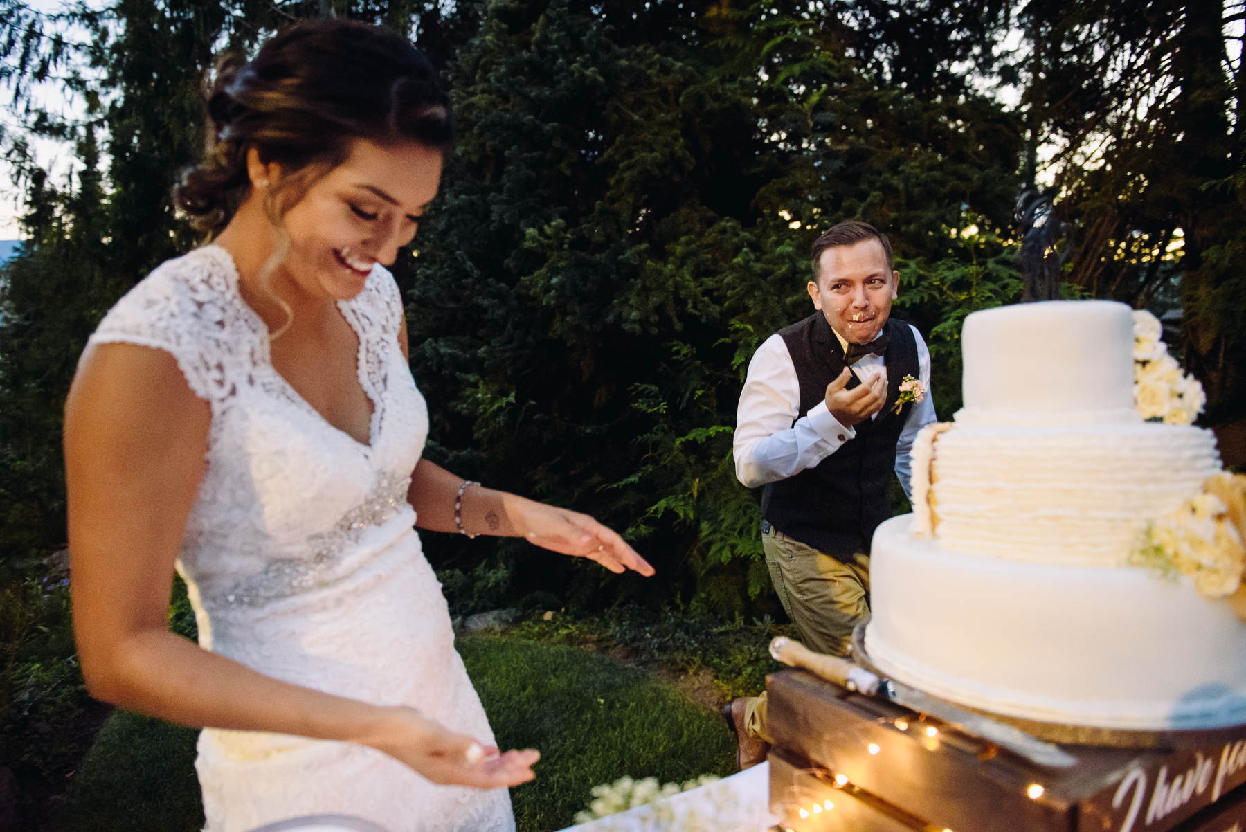 wedding cake smash wedding