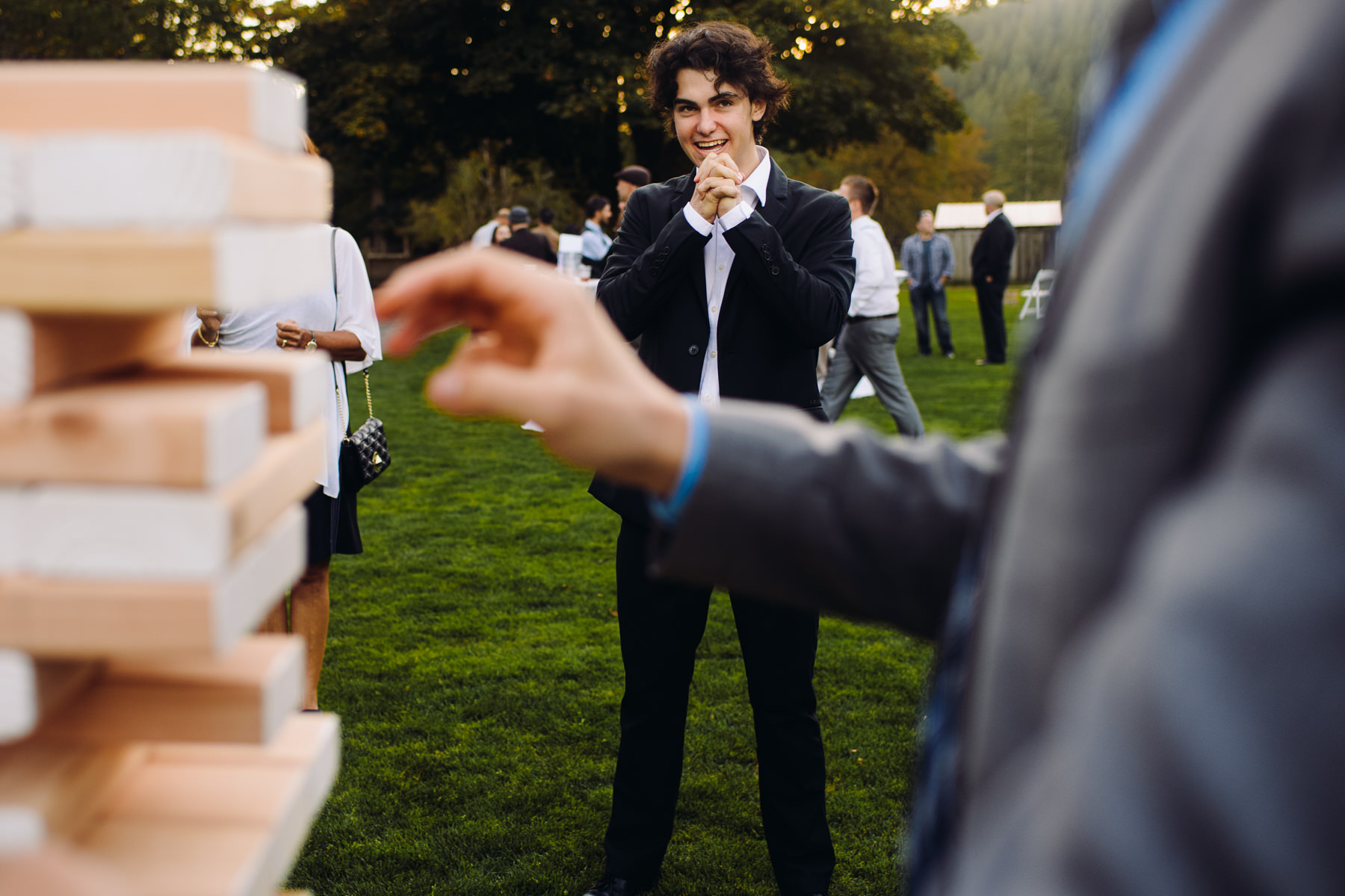 Pomeroy Farms wedding jenga