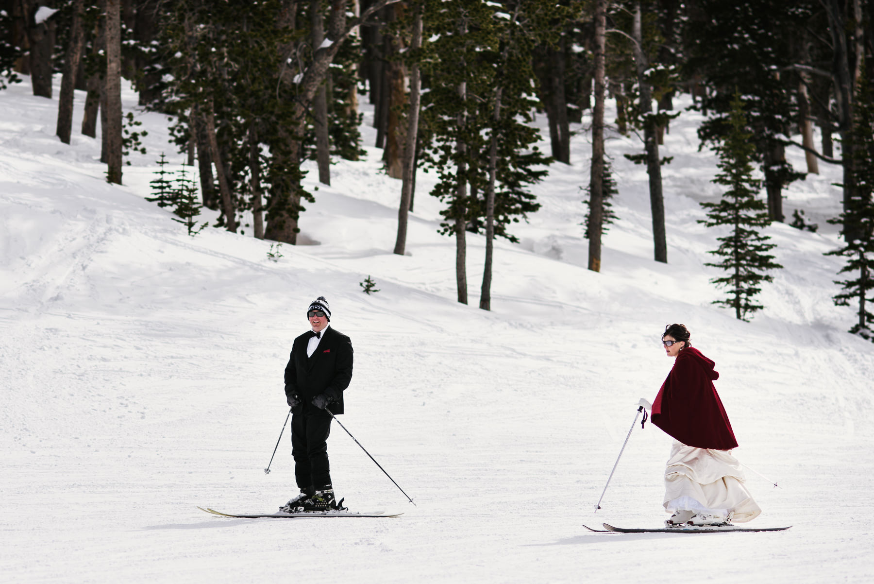skiing wedding