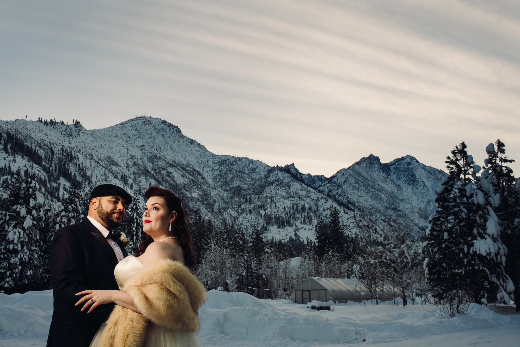 sleeping lady resort wedding portrait