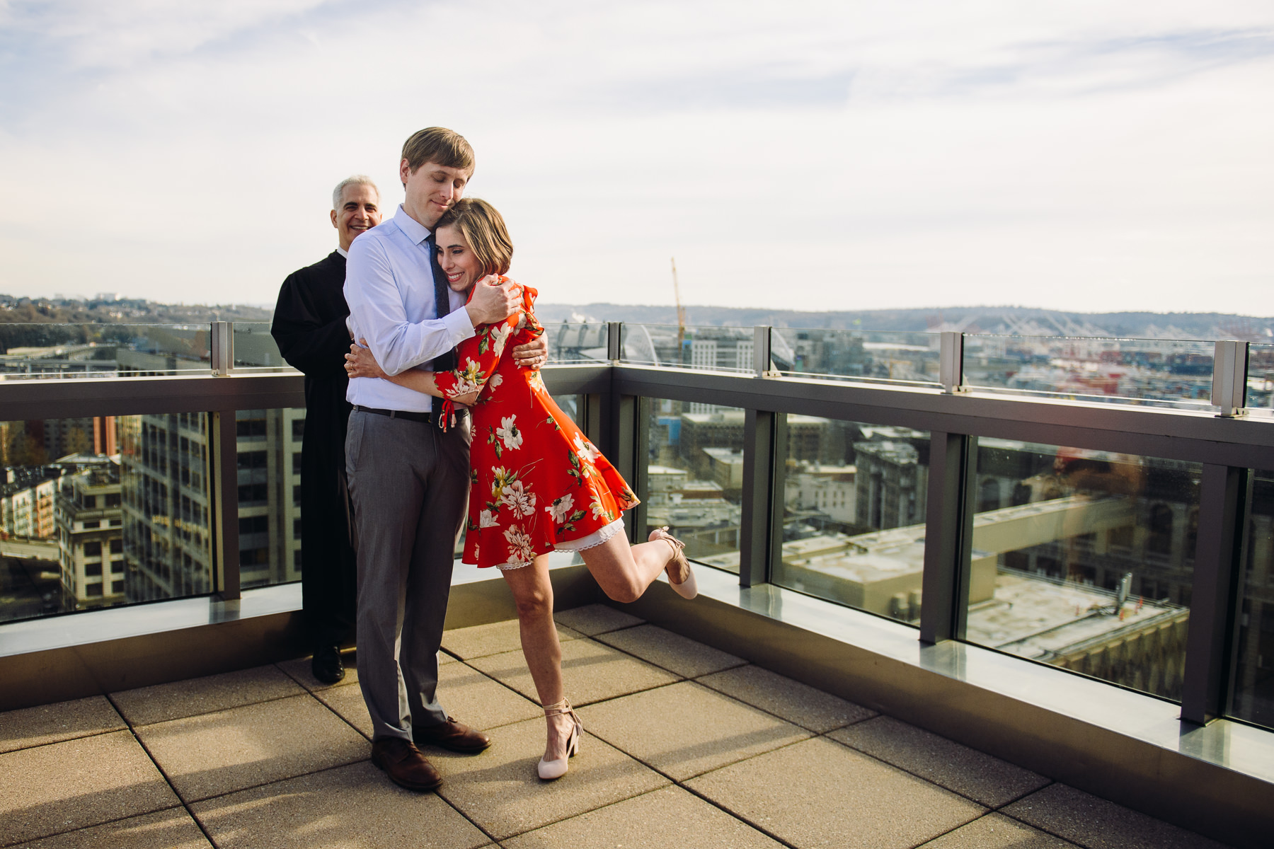 Kate Eric Alki Beach Seattle Washington Wedding Wedding