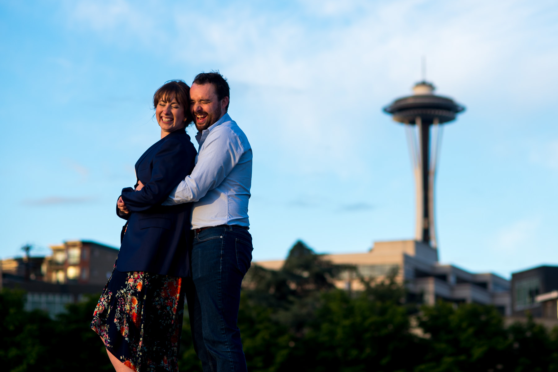 seattle space needle engagement session