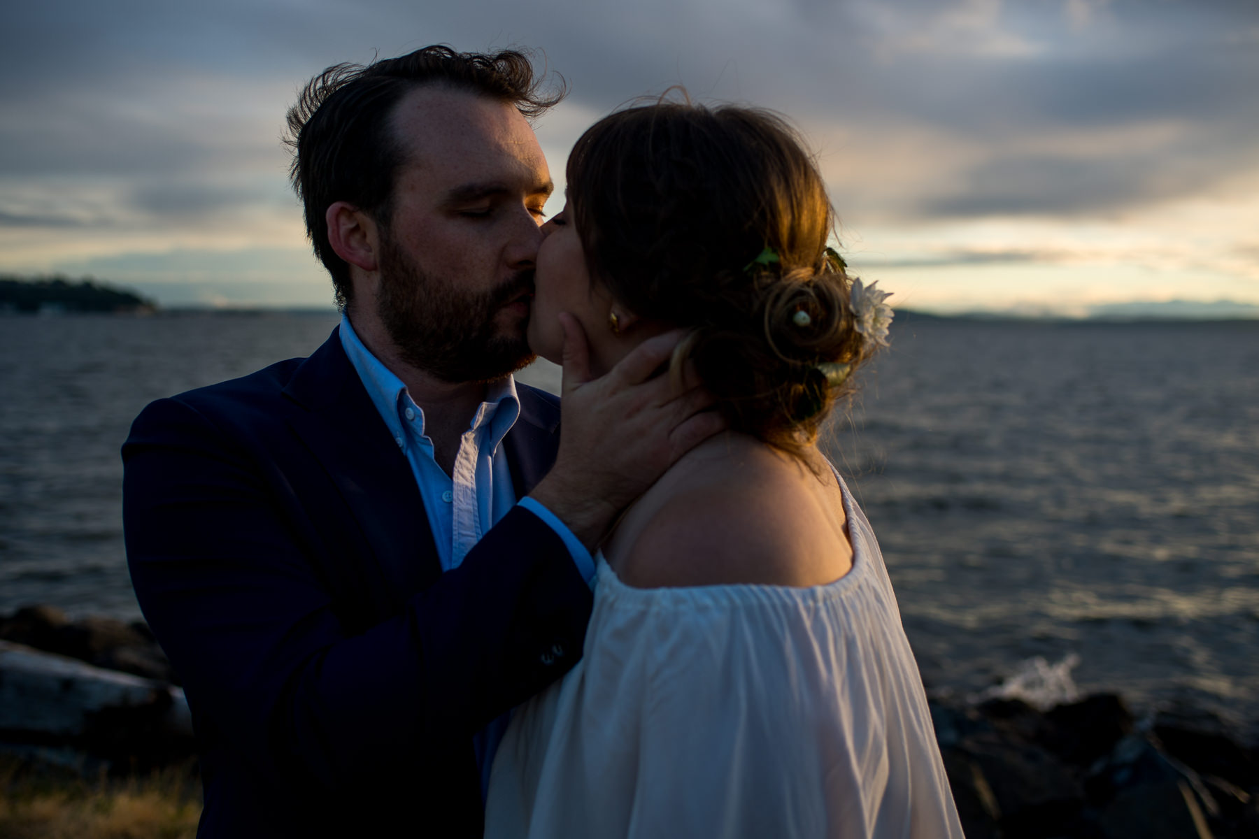 romantic sunset engagement session