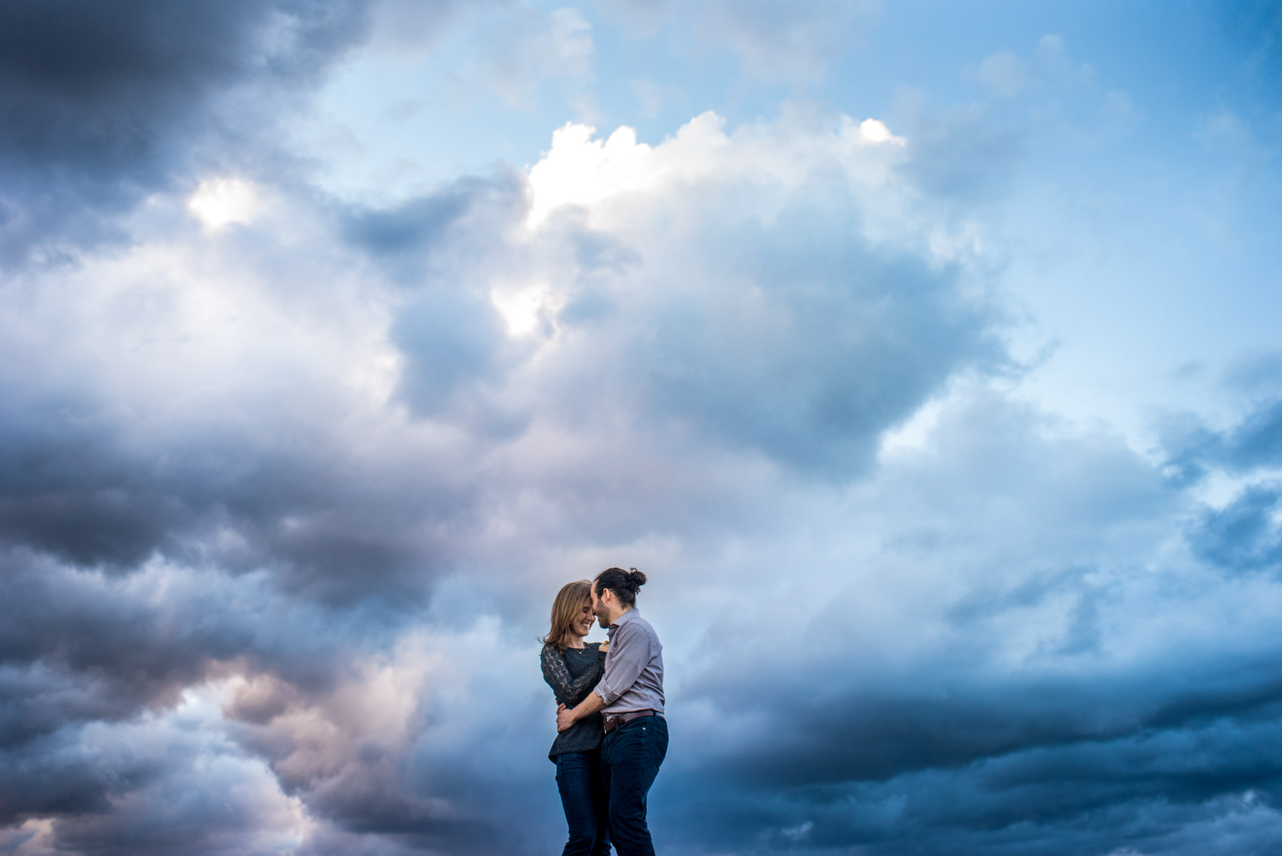 stormy weather engagement session