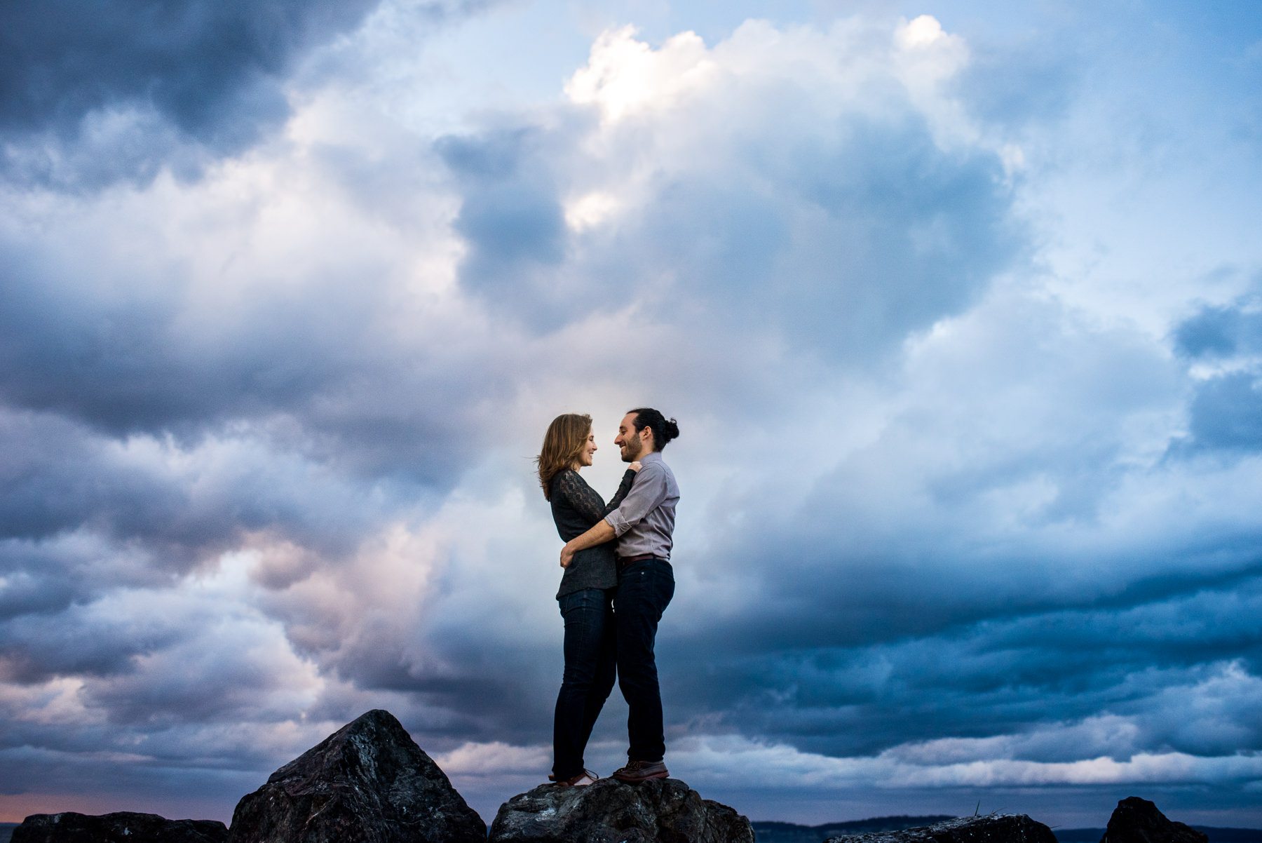 stormy point no point engagement session