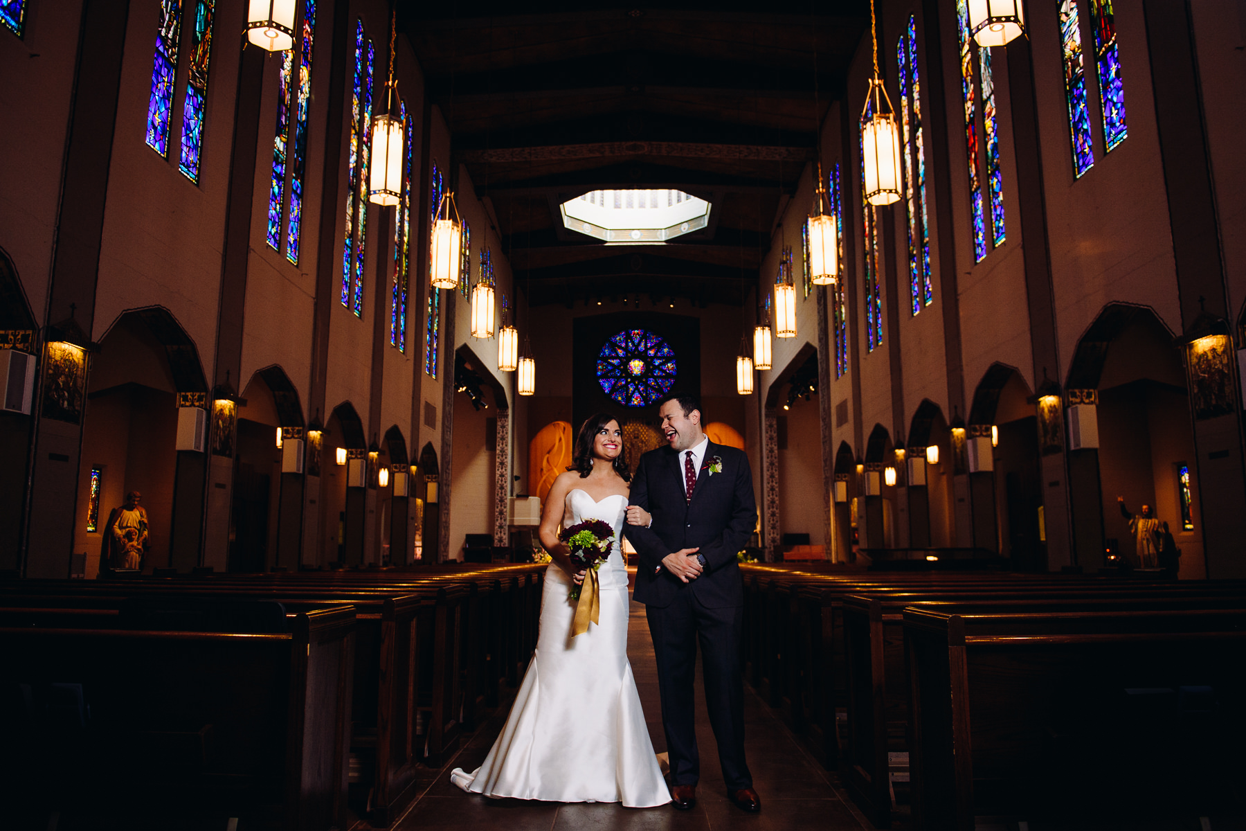 St. Joseph Catholic Church wedding portrait