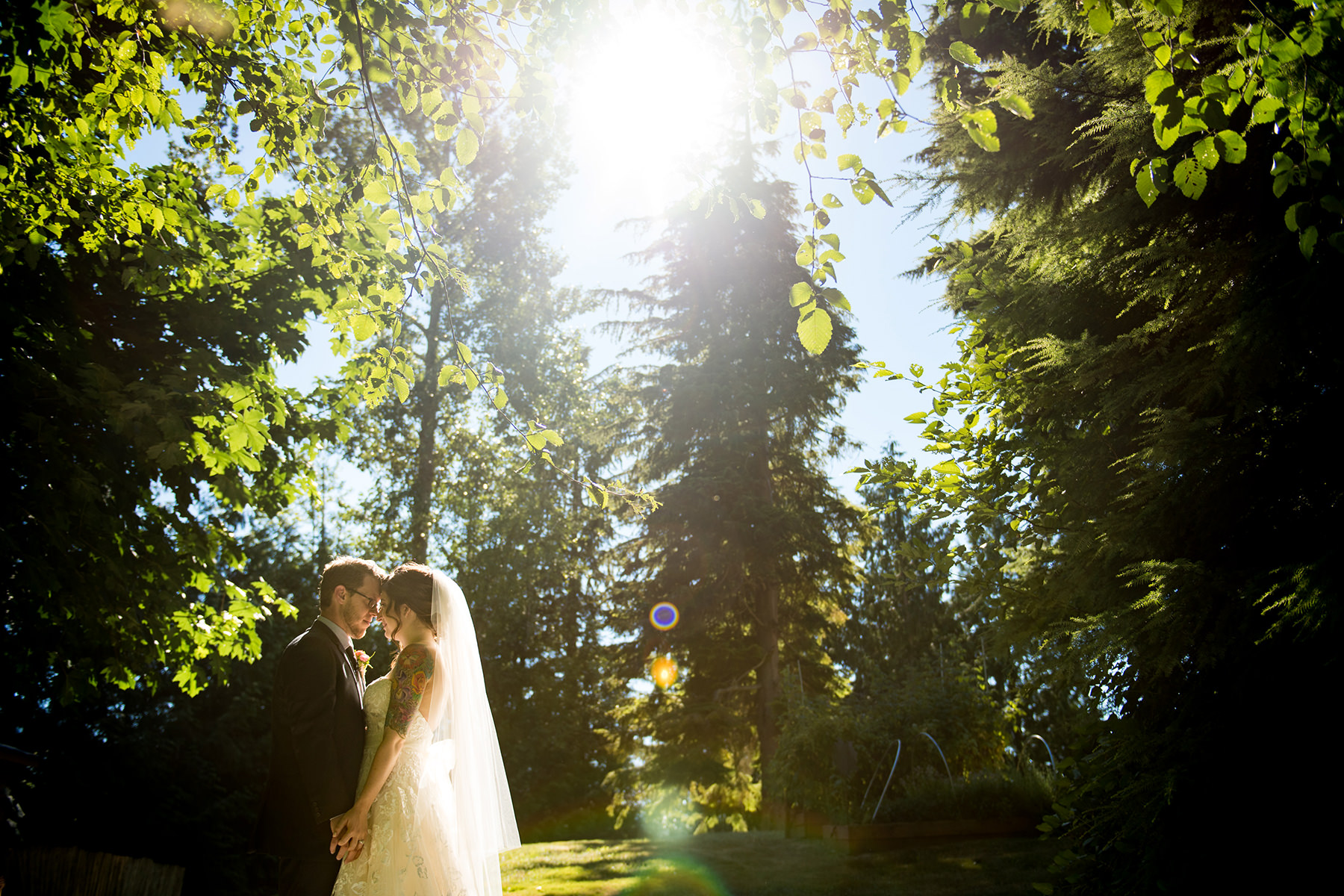 Bellingham backyard wedding portraits