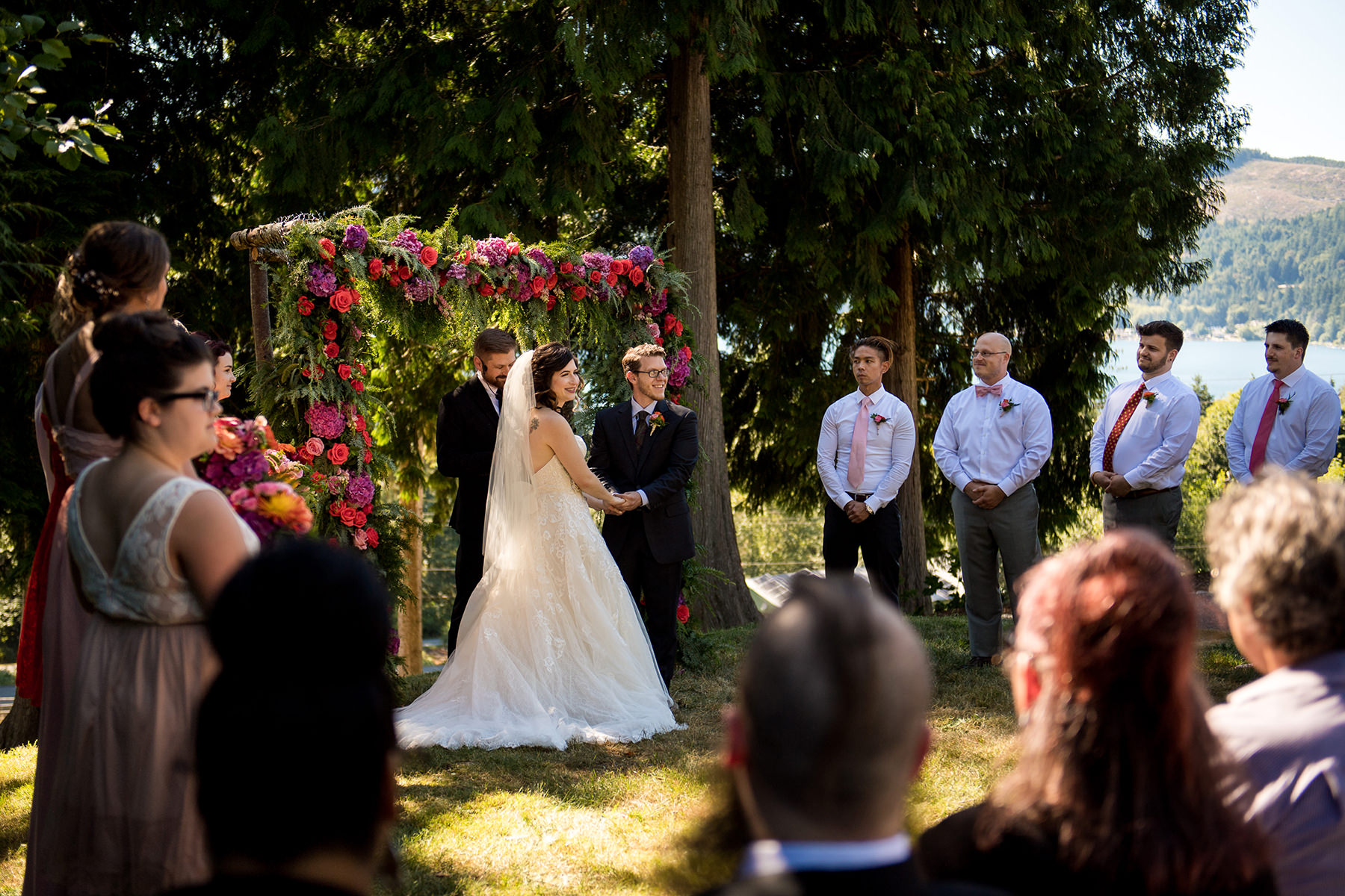 Bellingham backyard wedding ceremony 